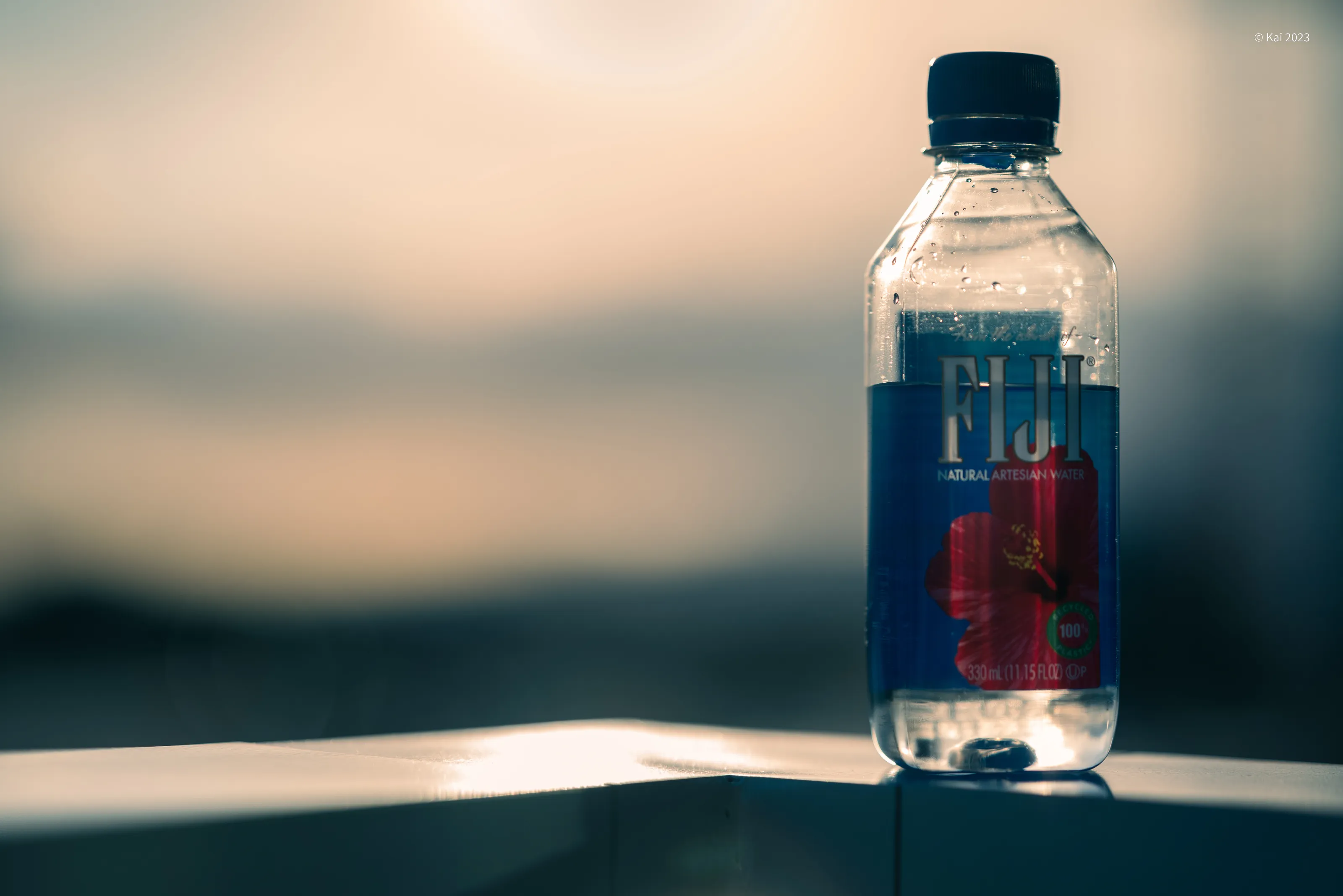A bottle of fiji
