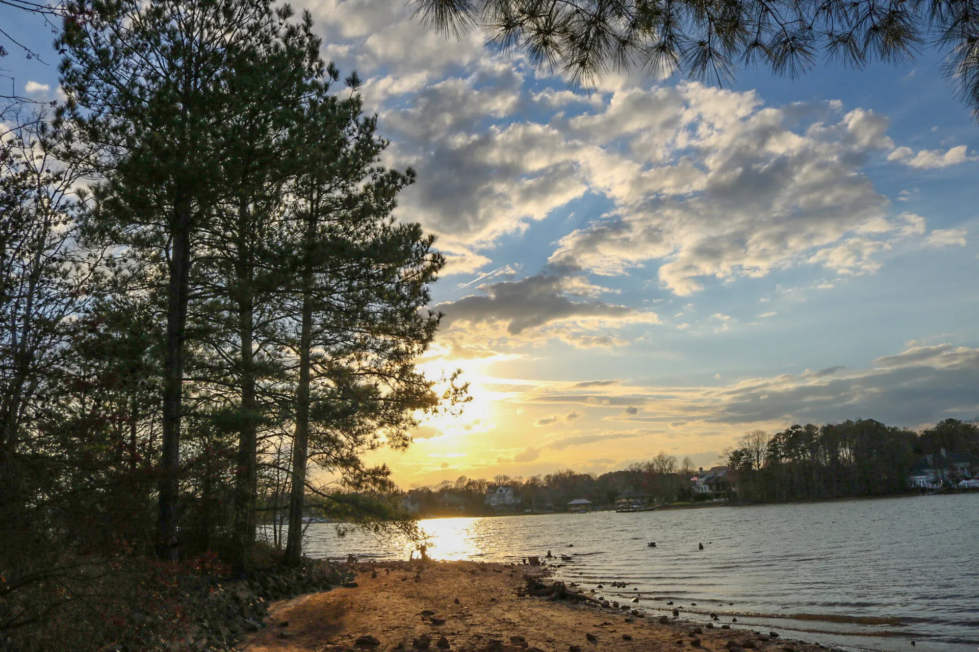 Sunset over the lake