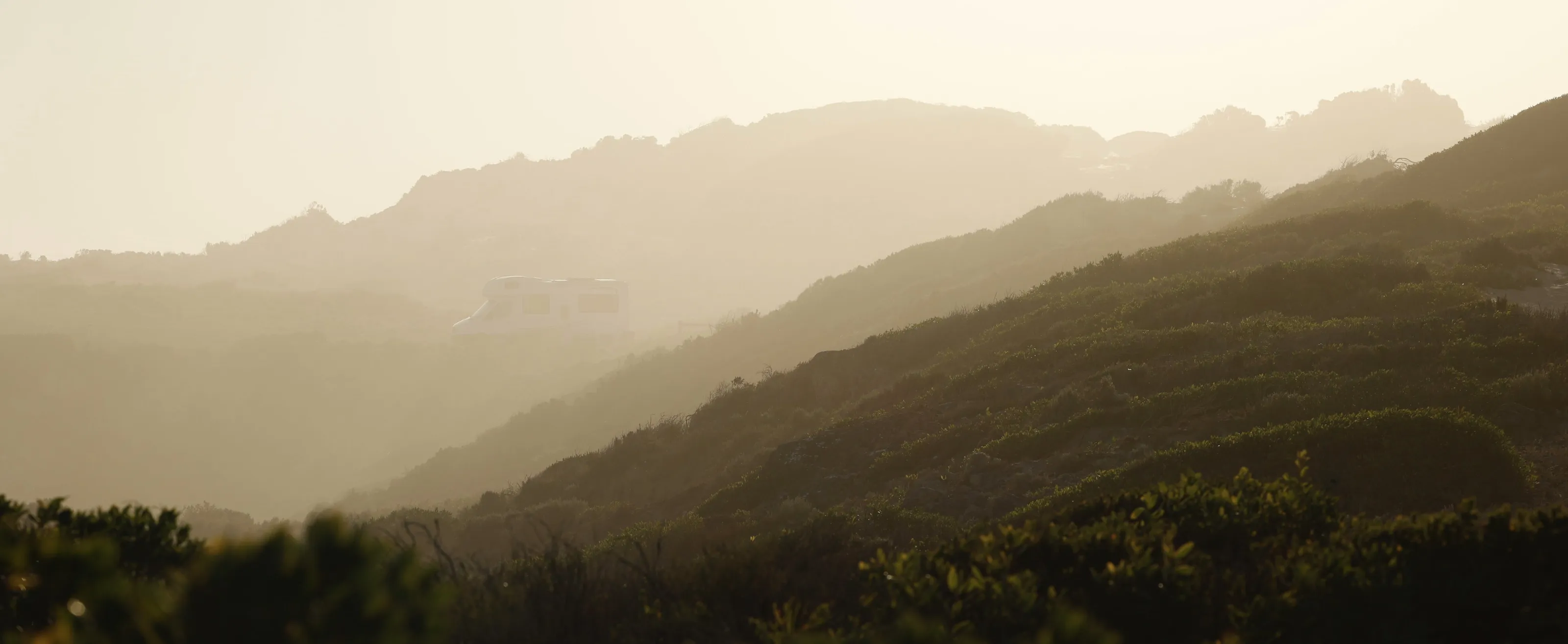 Camping amongst the sea mist