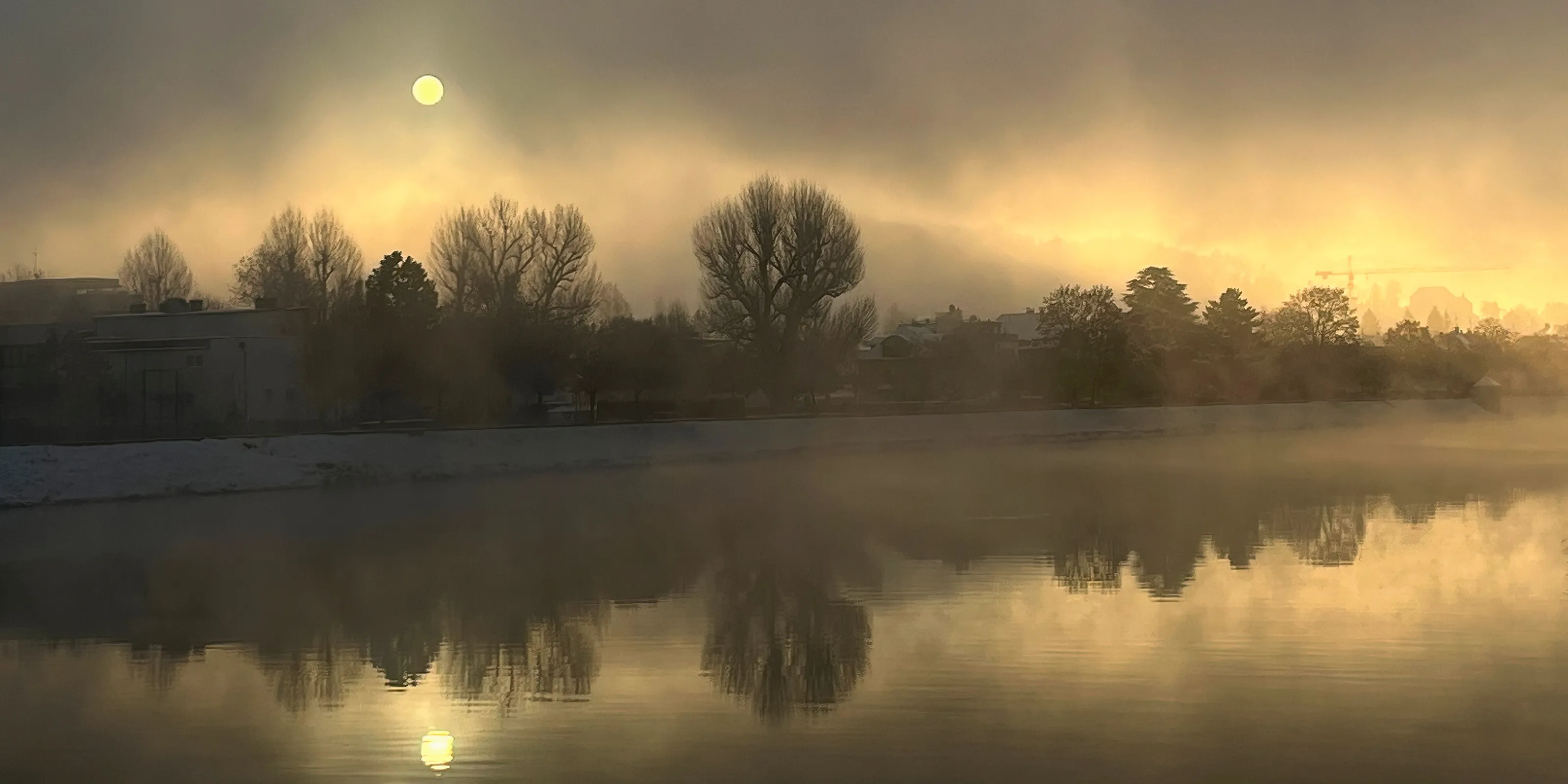 Foggy sunrise