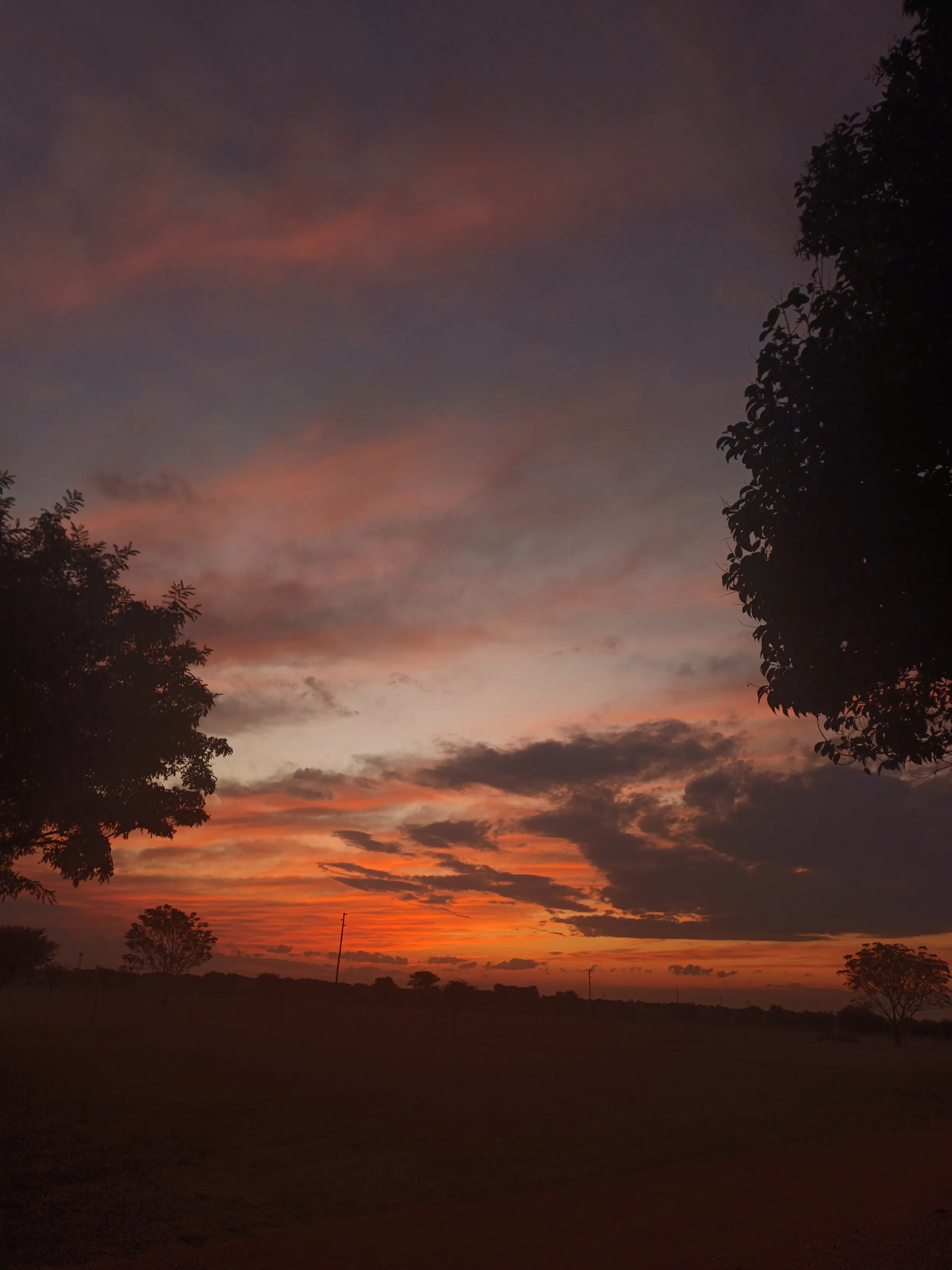 Deep red sunset