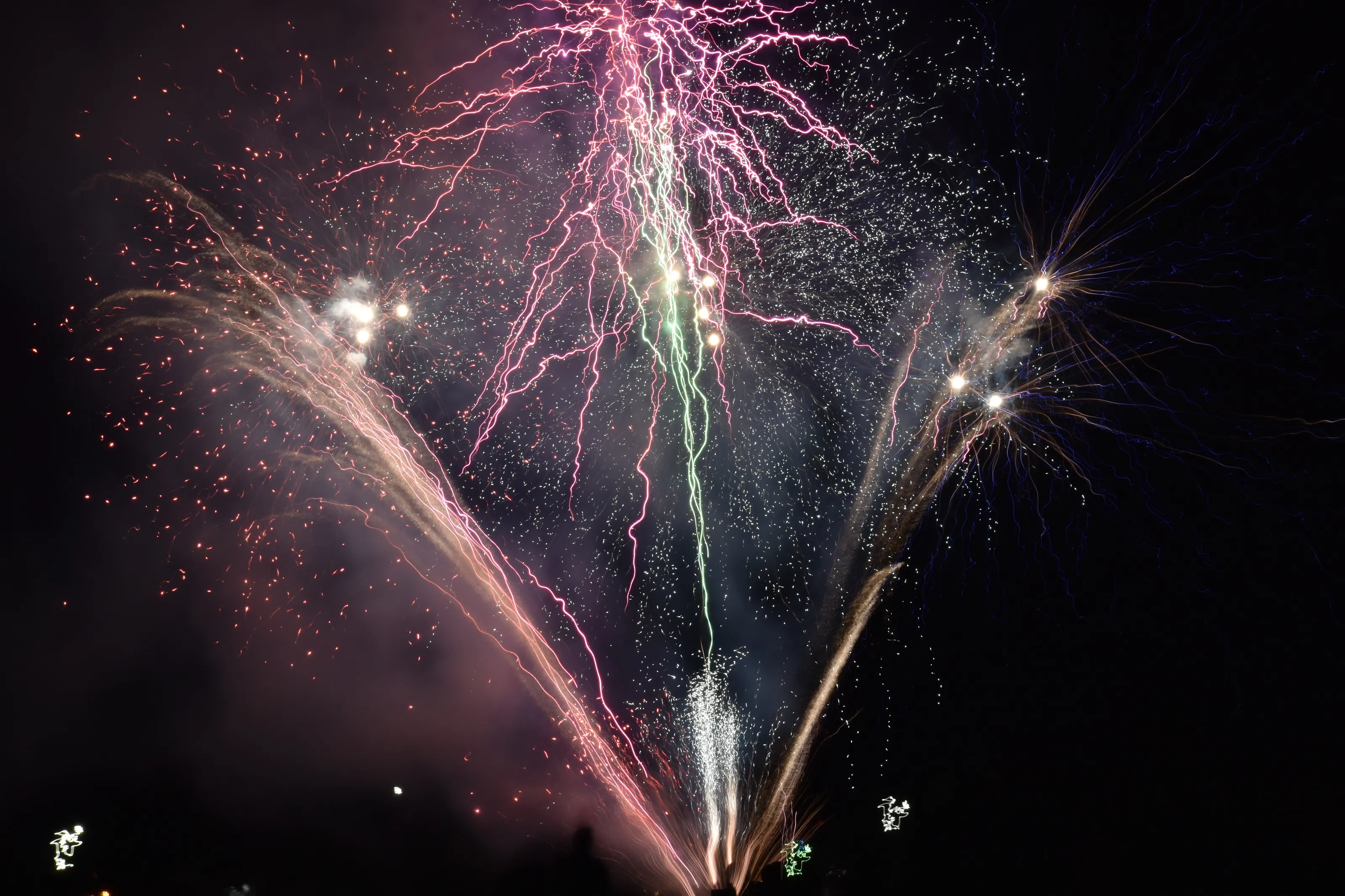 Long exposure fireworks