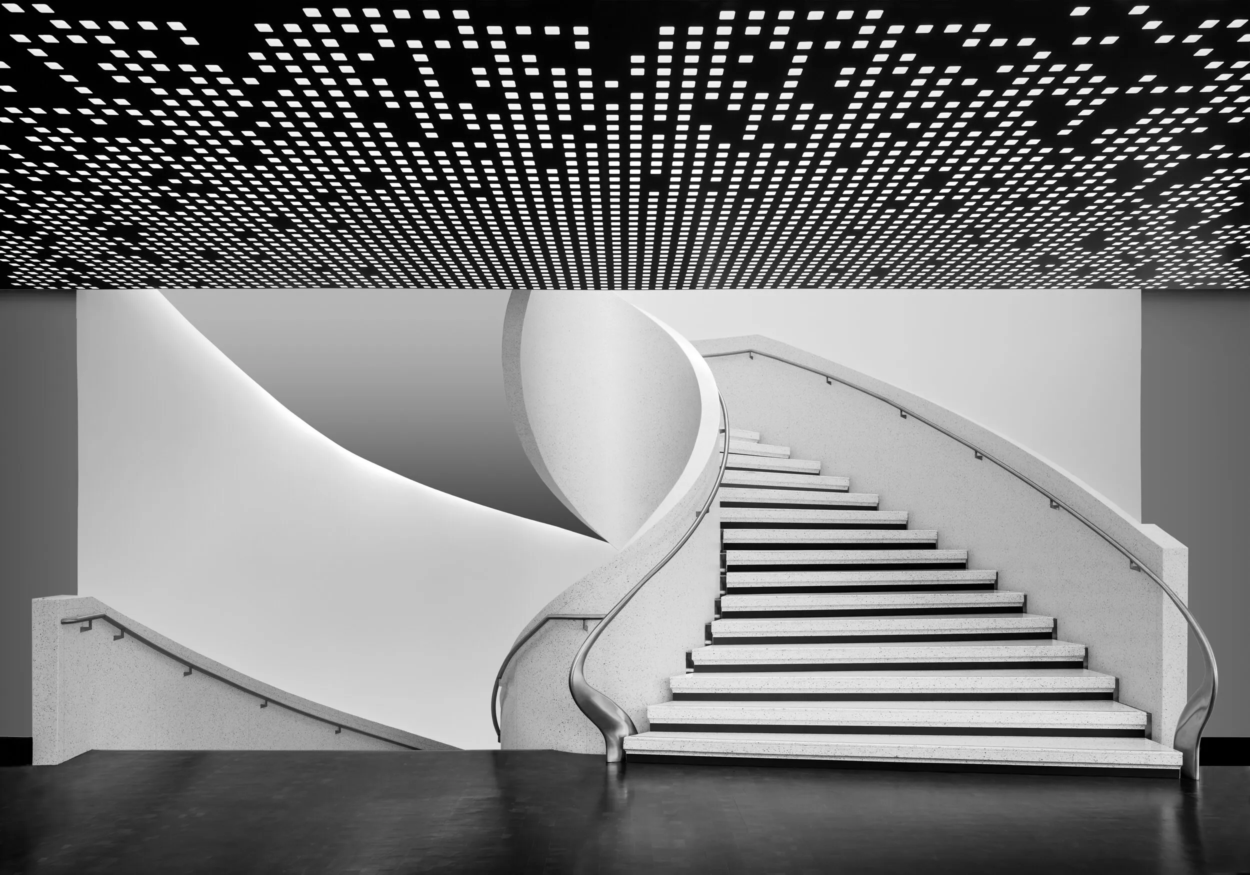 Grand Elliptical Staircase at the Denver Art Museum, Denver, Colorado