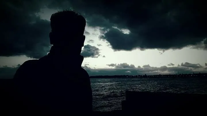 Me with sea and winter sun