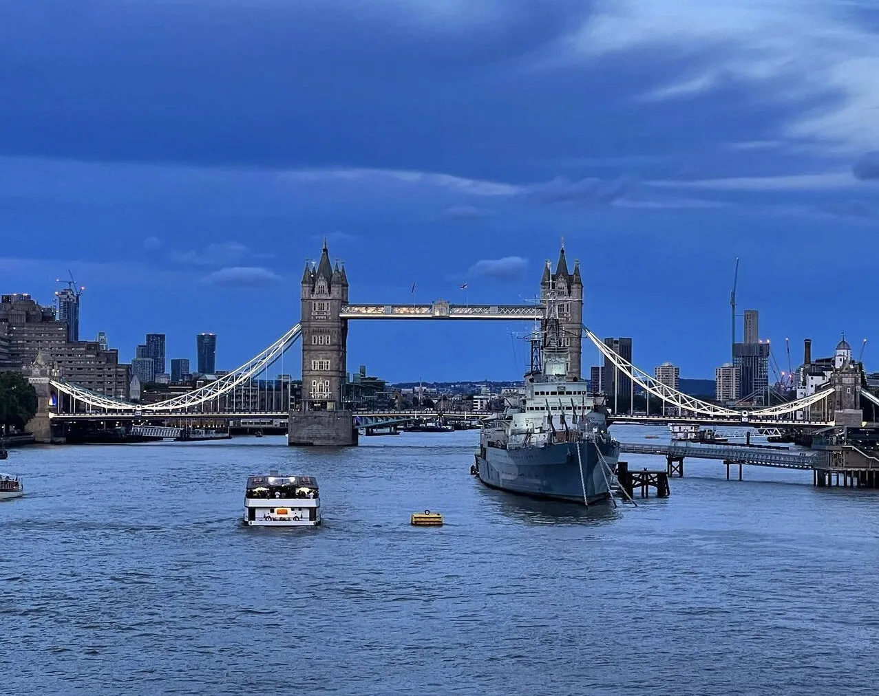 Dark skies over Tower Bridge