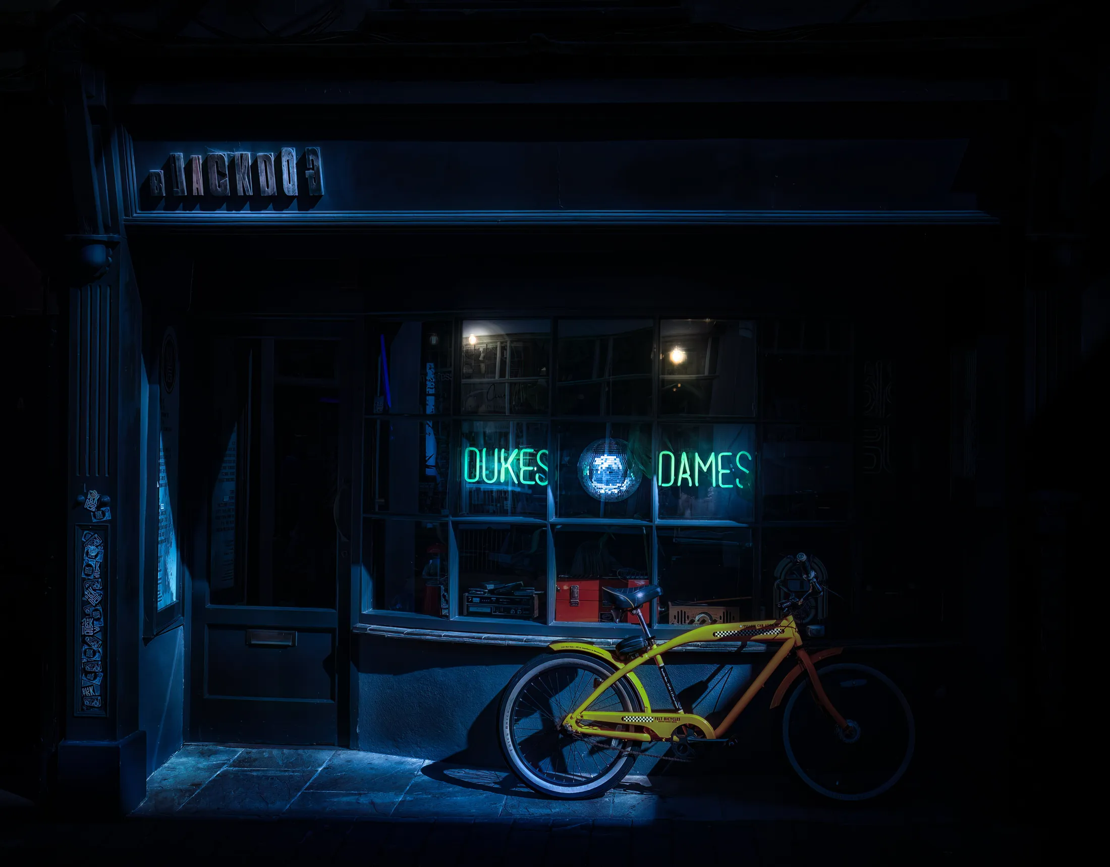 Dukes and Dames Day to Night image Falmouth Cornwall UK