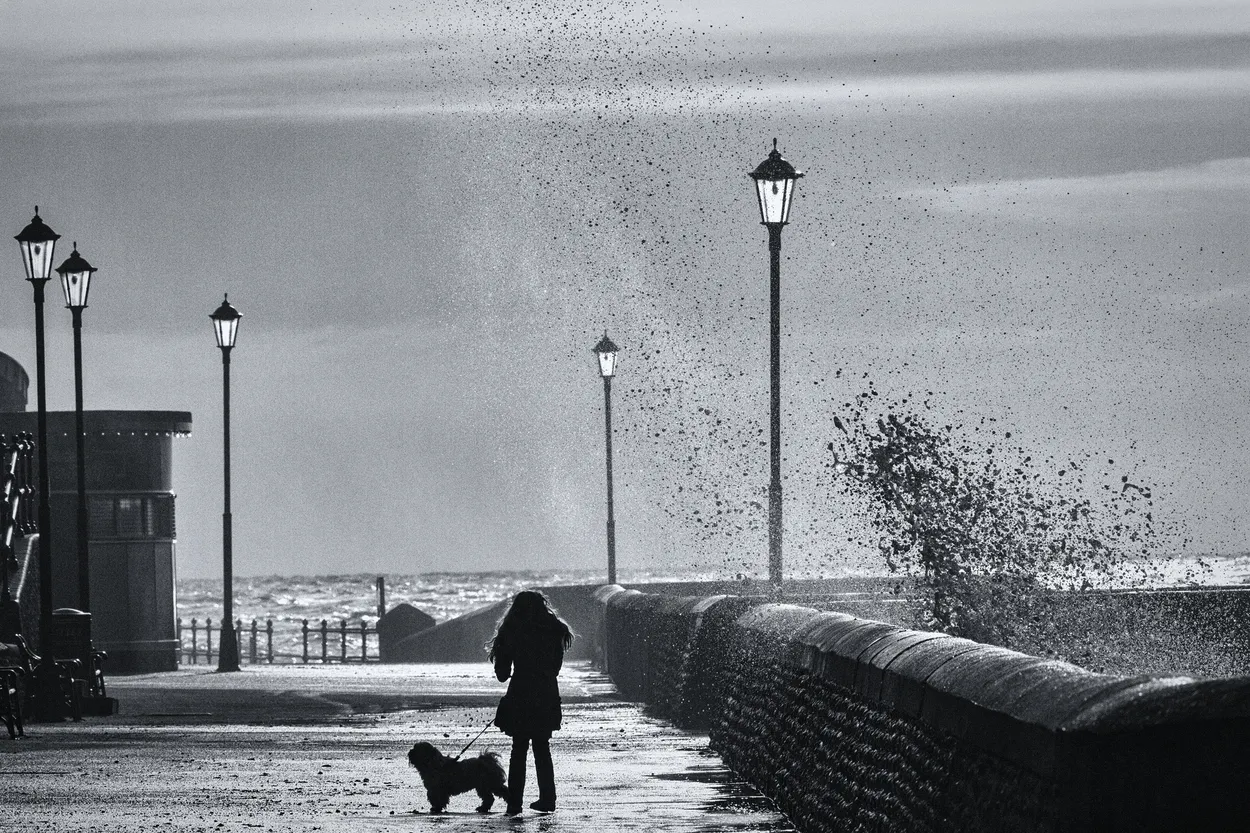 Girl and Dog in Cromer