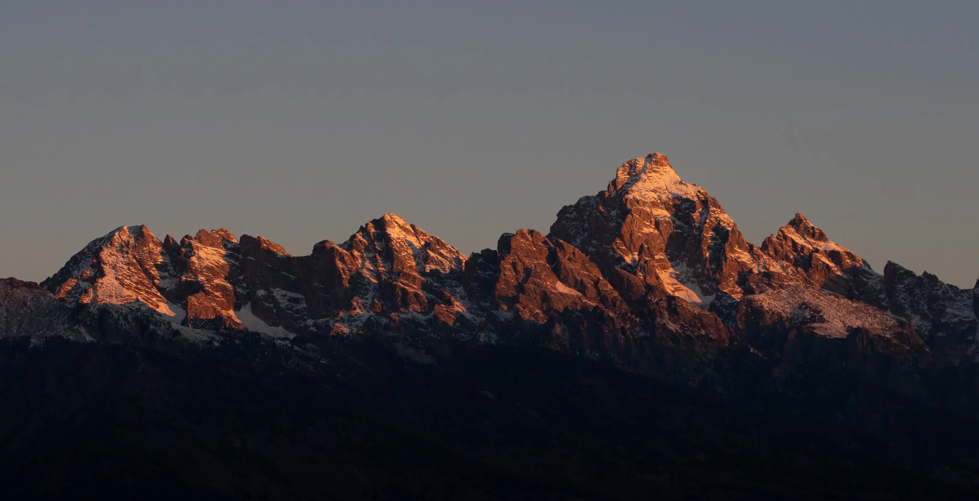 Early light in the Tetons