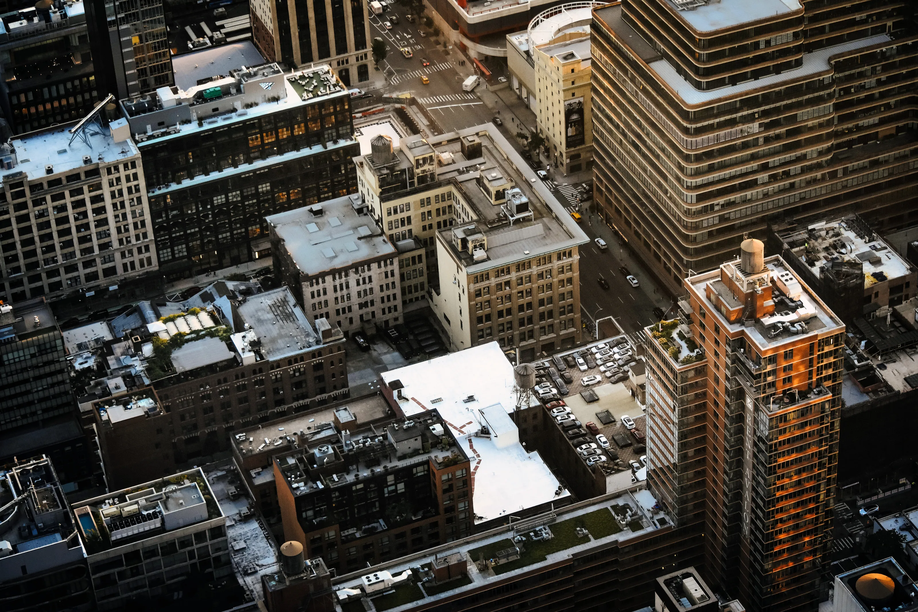 Looking down on NYC