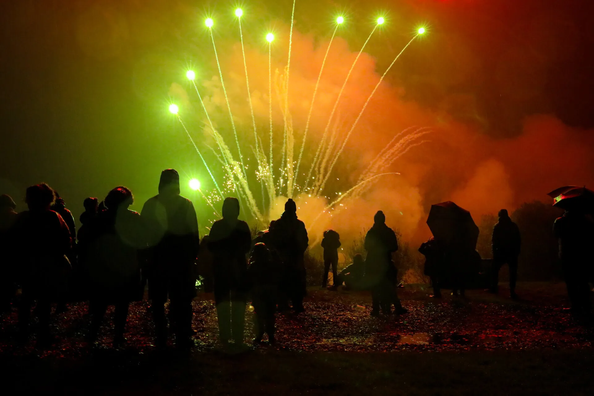 Fireworks Red and Green