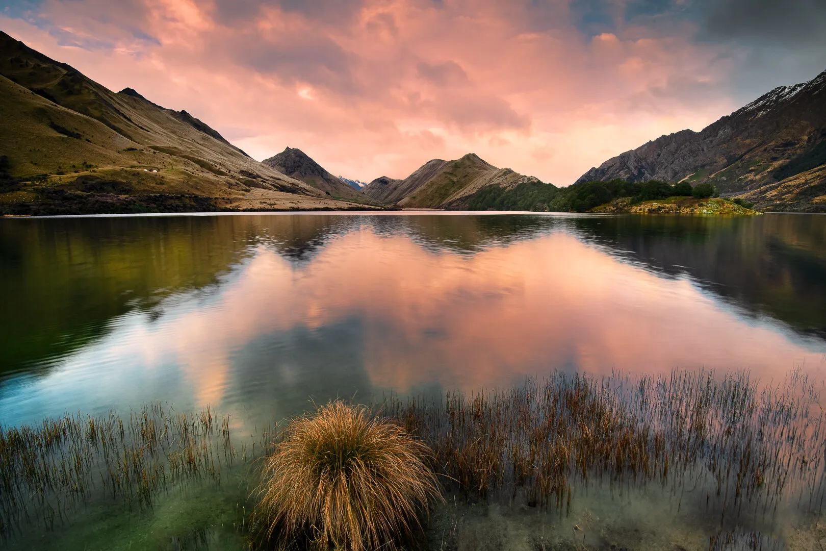 Sunrise at Moke Lake, South Island, New Zealand