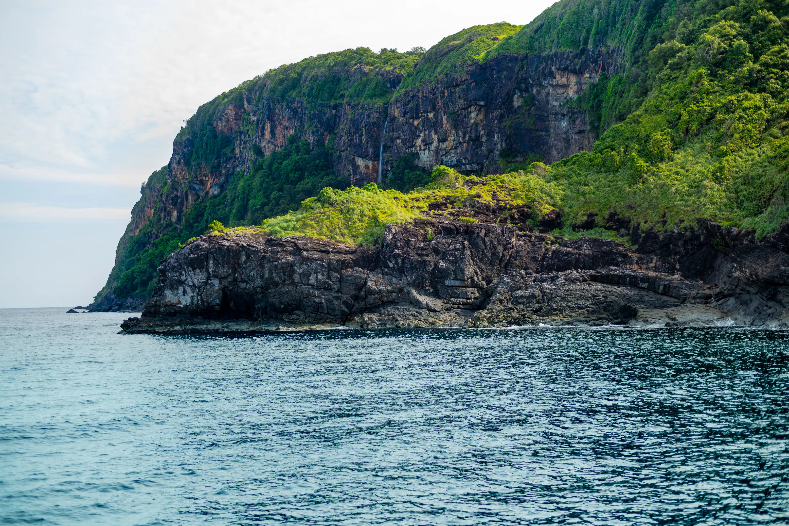 An island in thailand captured from a boat