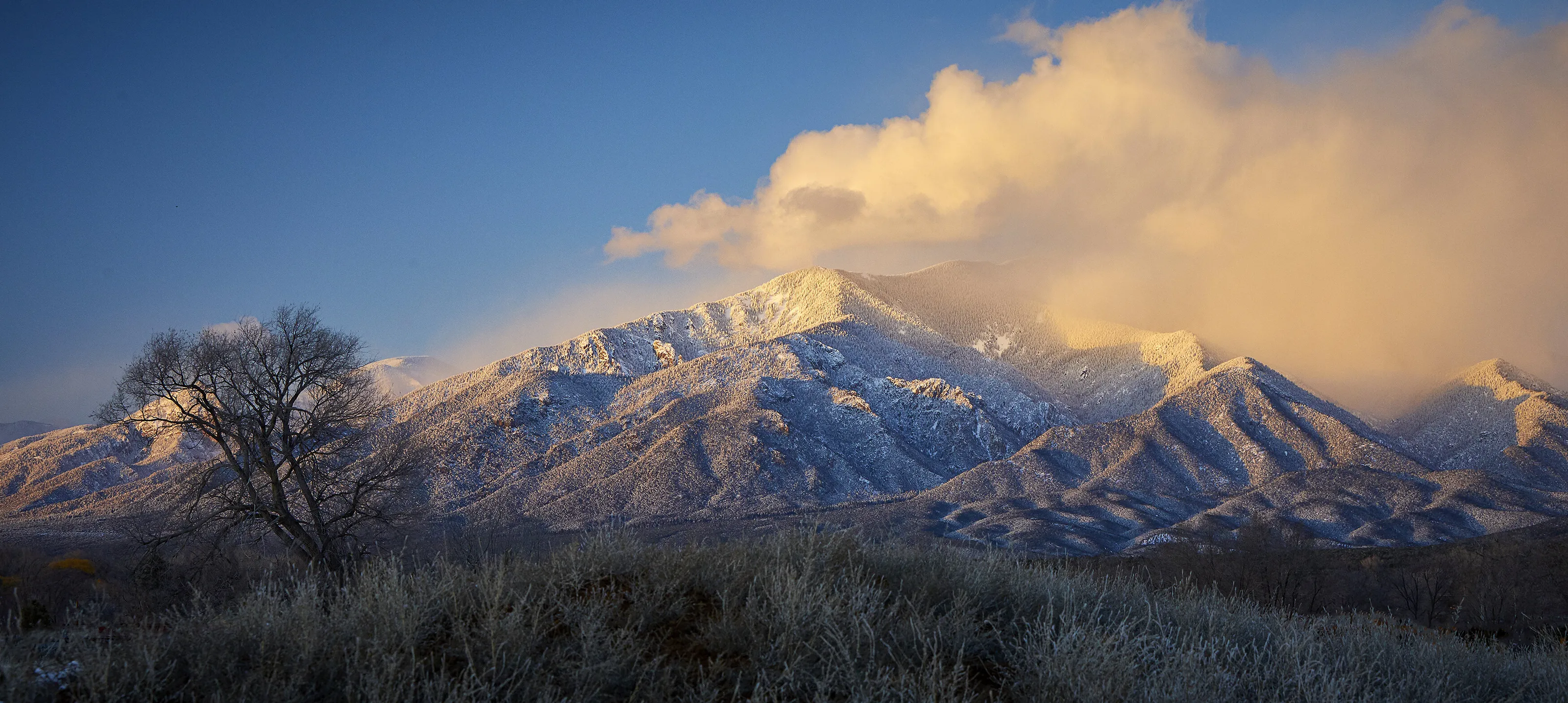 Taos Mountain With Snow