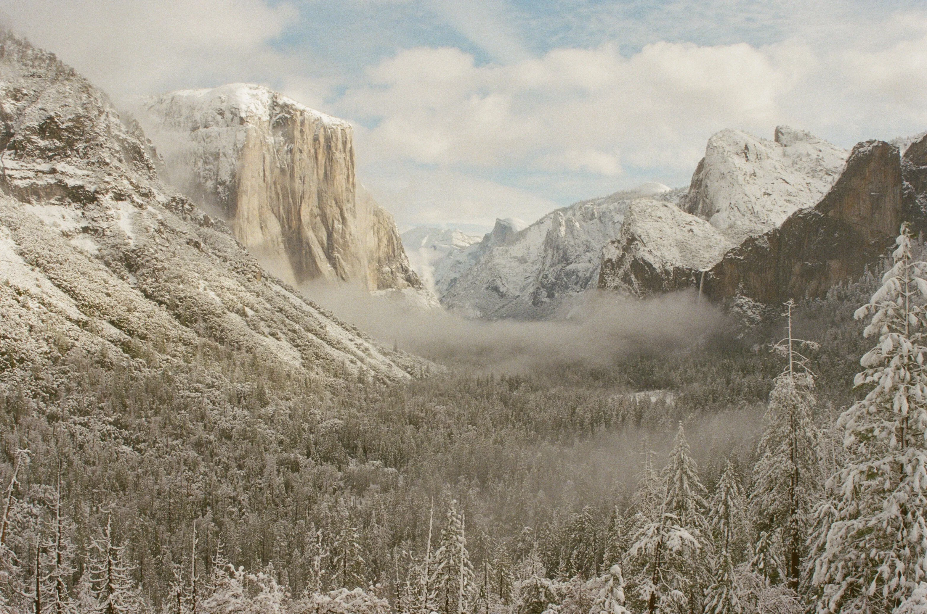 Yosemite Valley Snowed Over