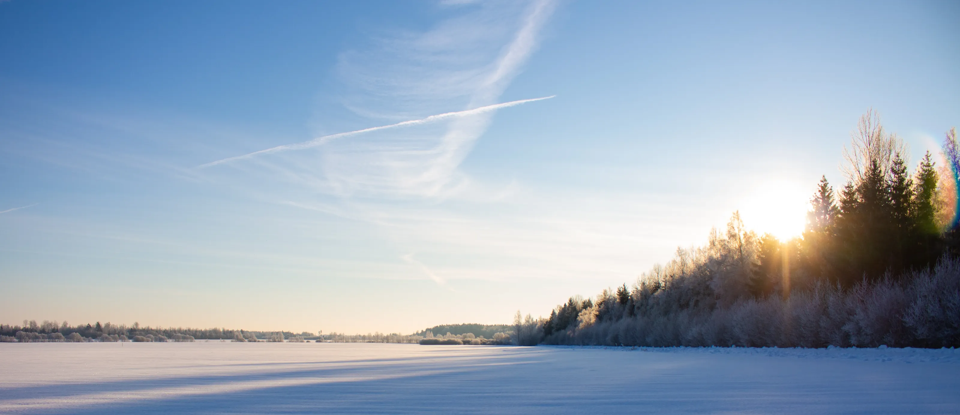 clear winter morning in Lithuania