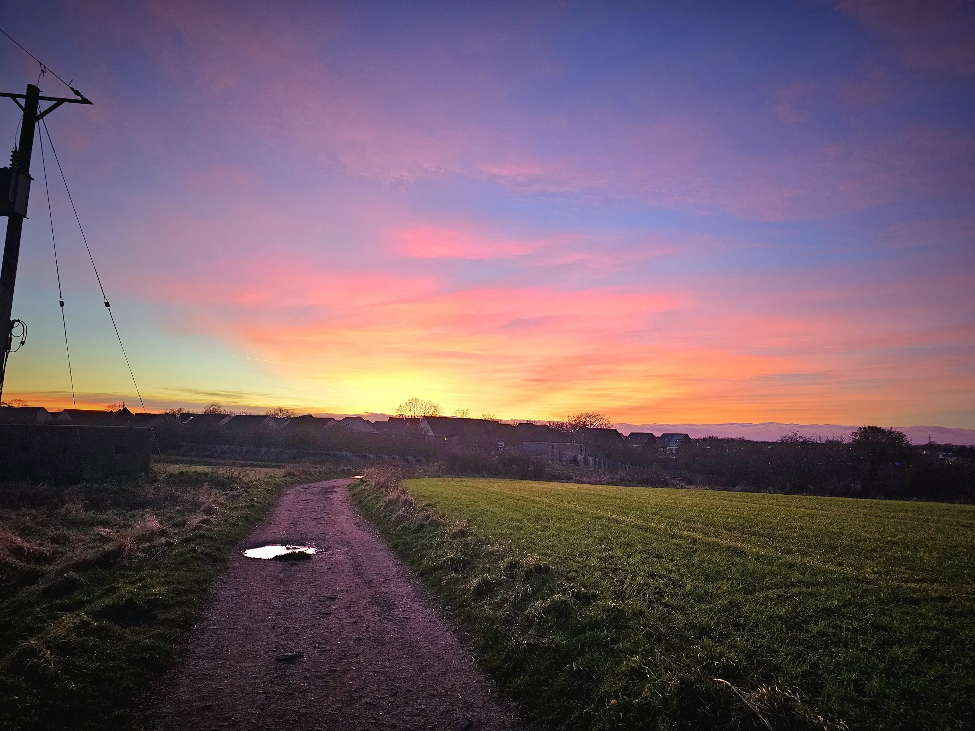 Sunset over Darlington UK