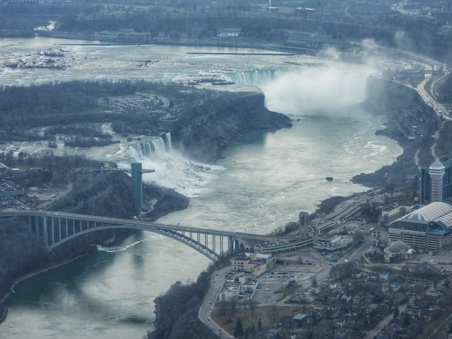 Over Niagara on a cloudy day
