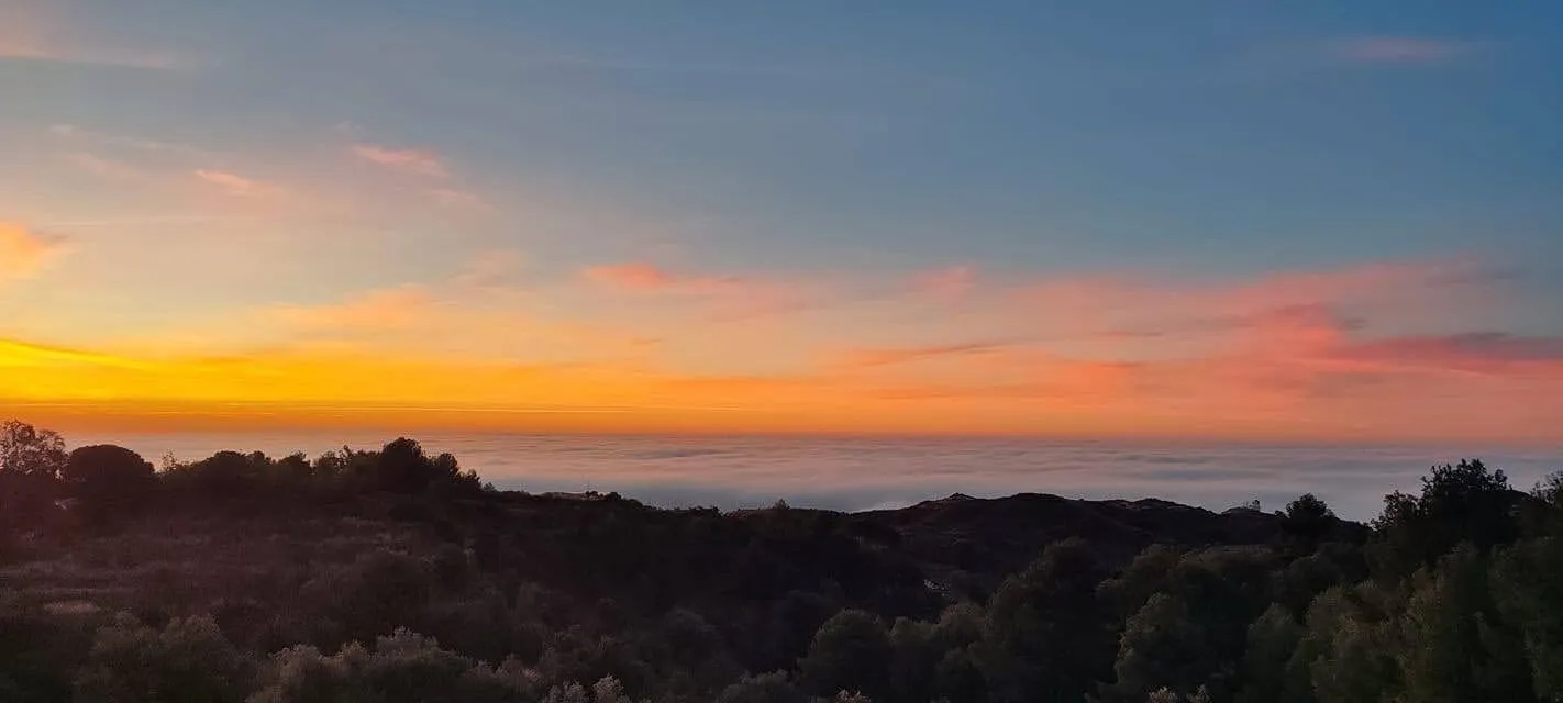 Fog rolling in over Mediterranean