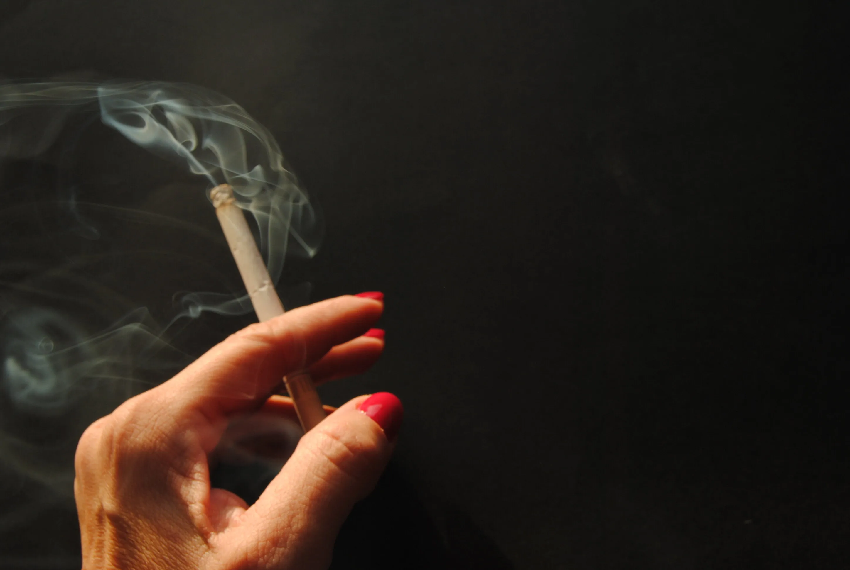 Hand with cigarette
