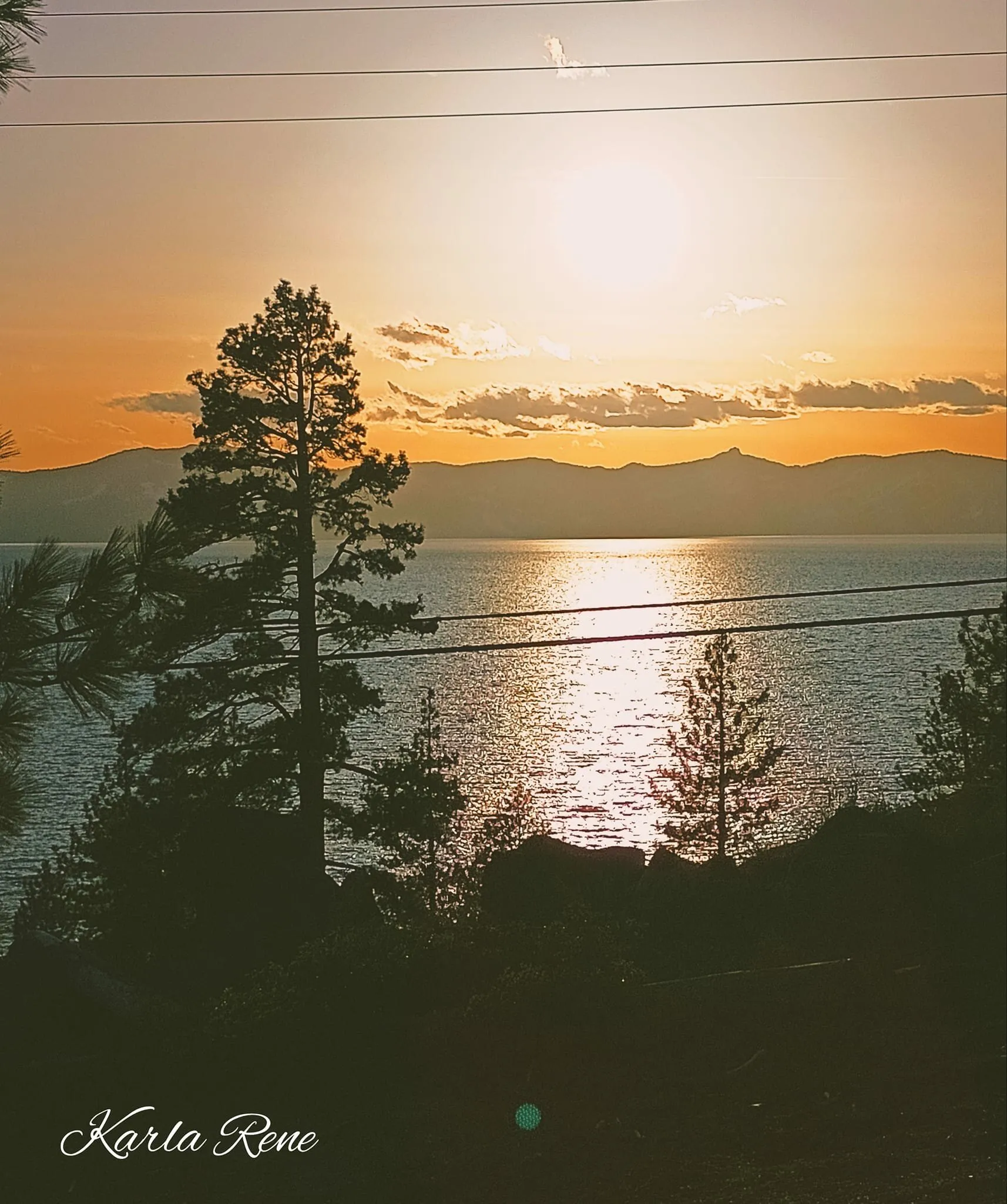 Sunset overlooking Lake Tahoe