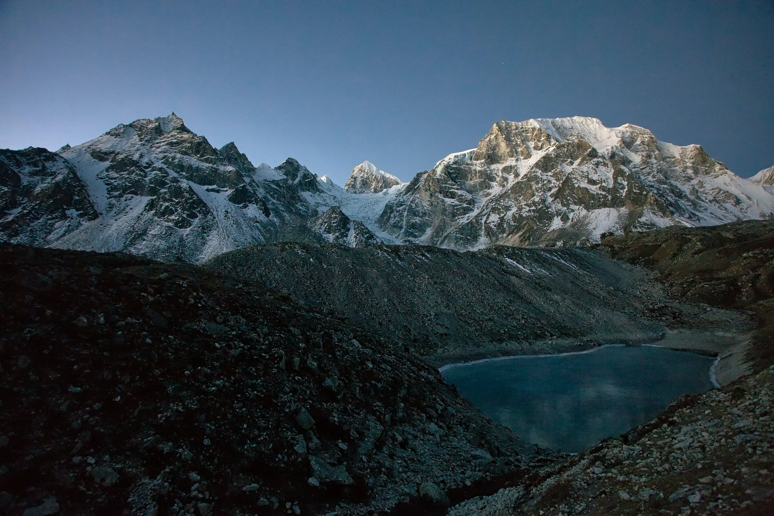 Sunrise on the Larkya La Pass