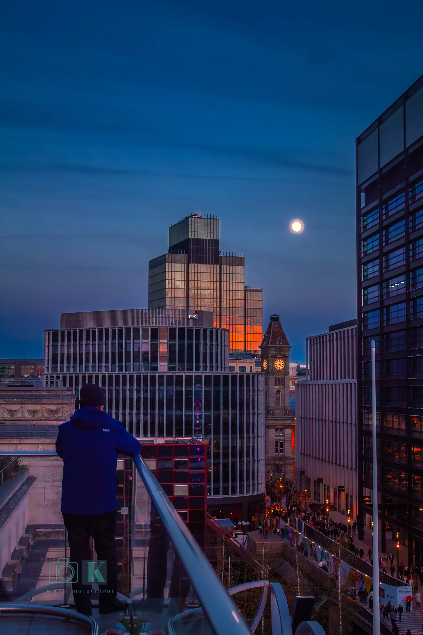 Moon overlooking Birmingham