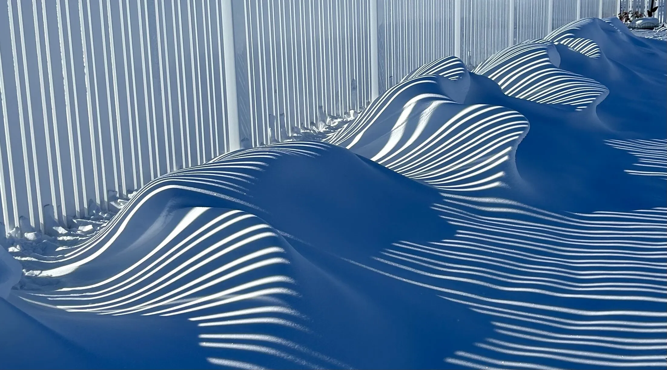 Zebra striped snow waves