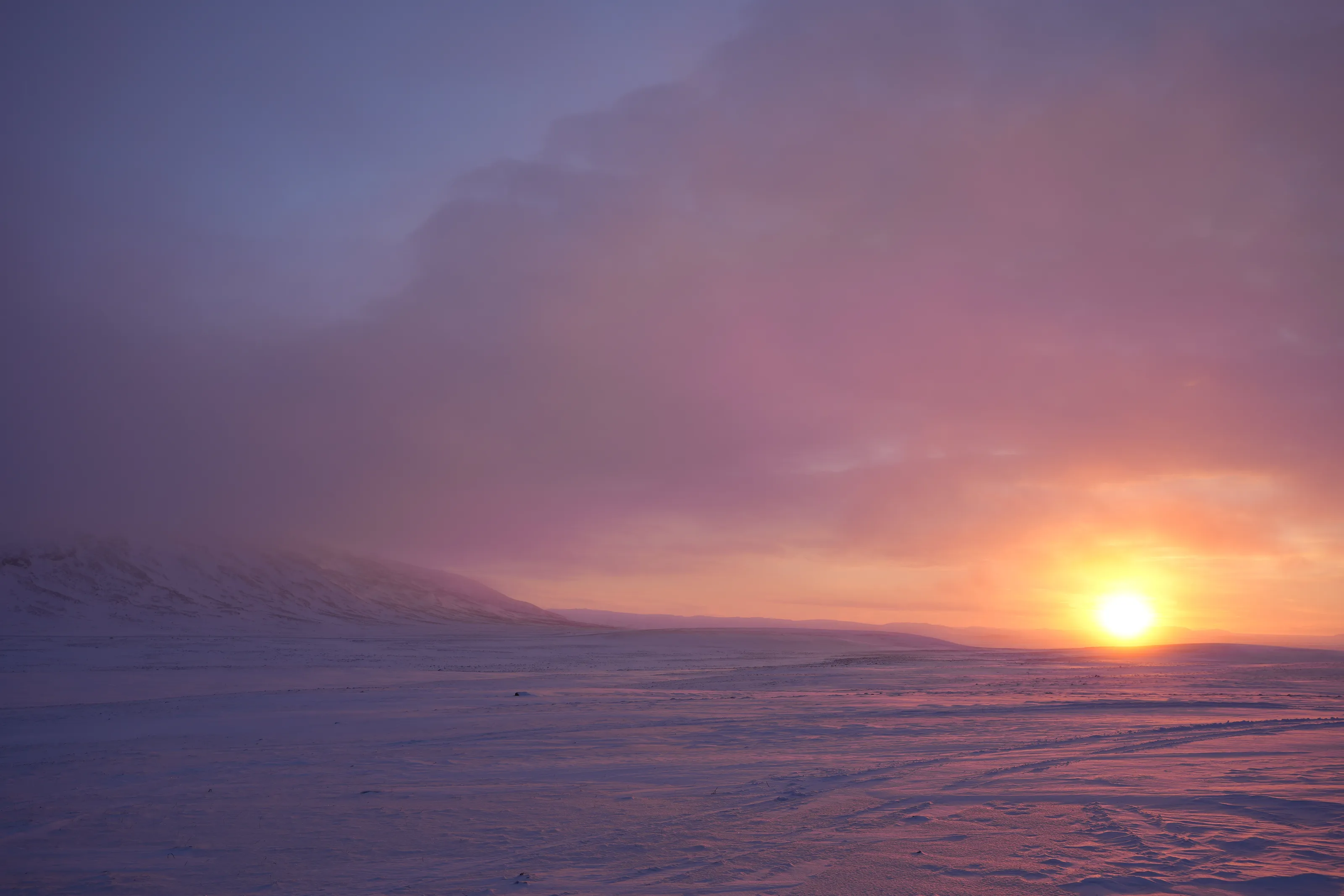 Beautiful Icelandic sunset