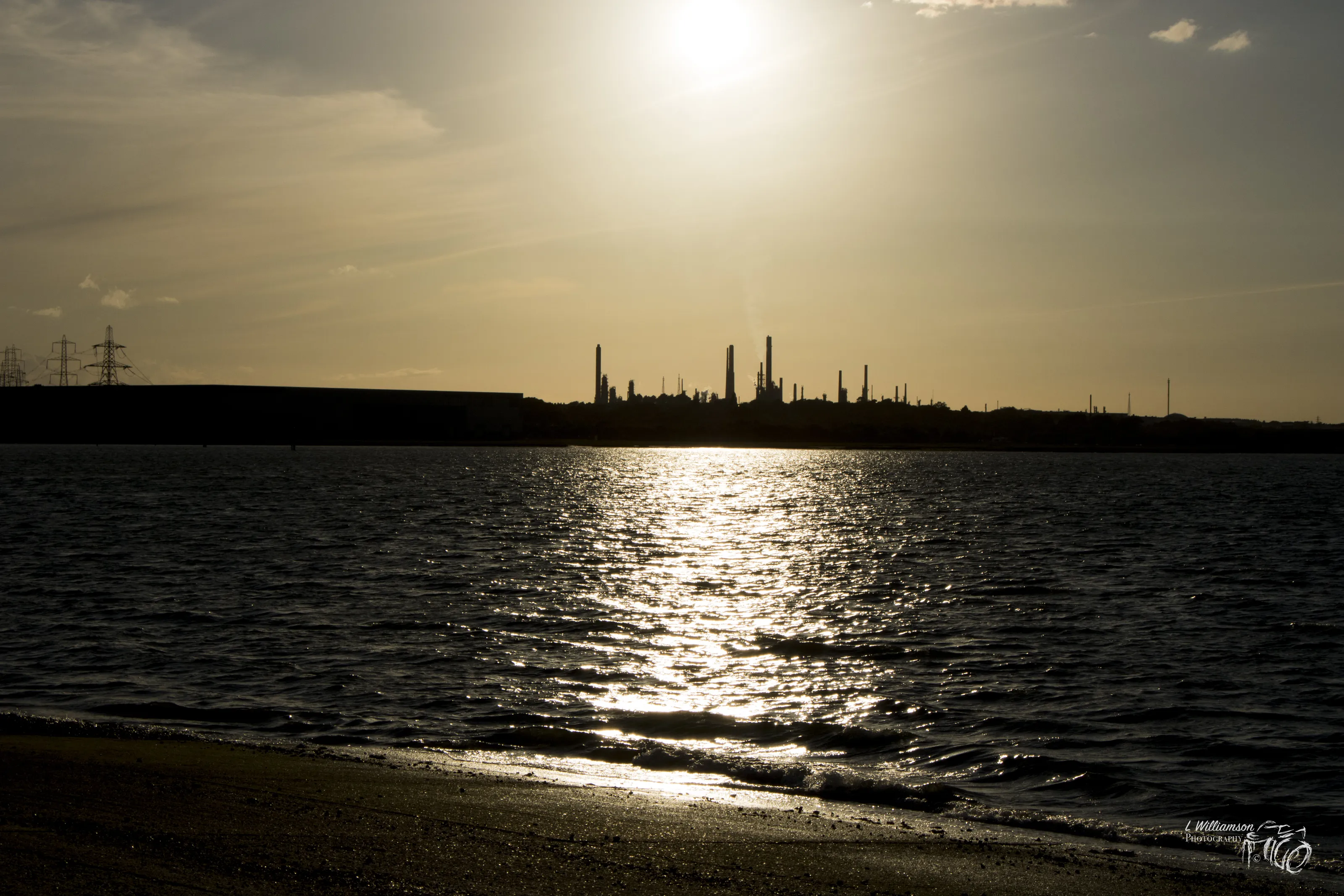 Sunset Waves Calshot beach