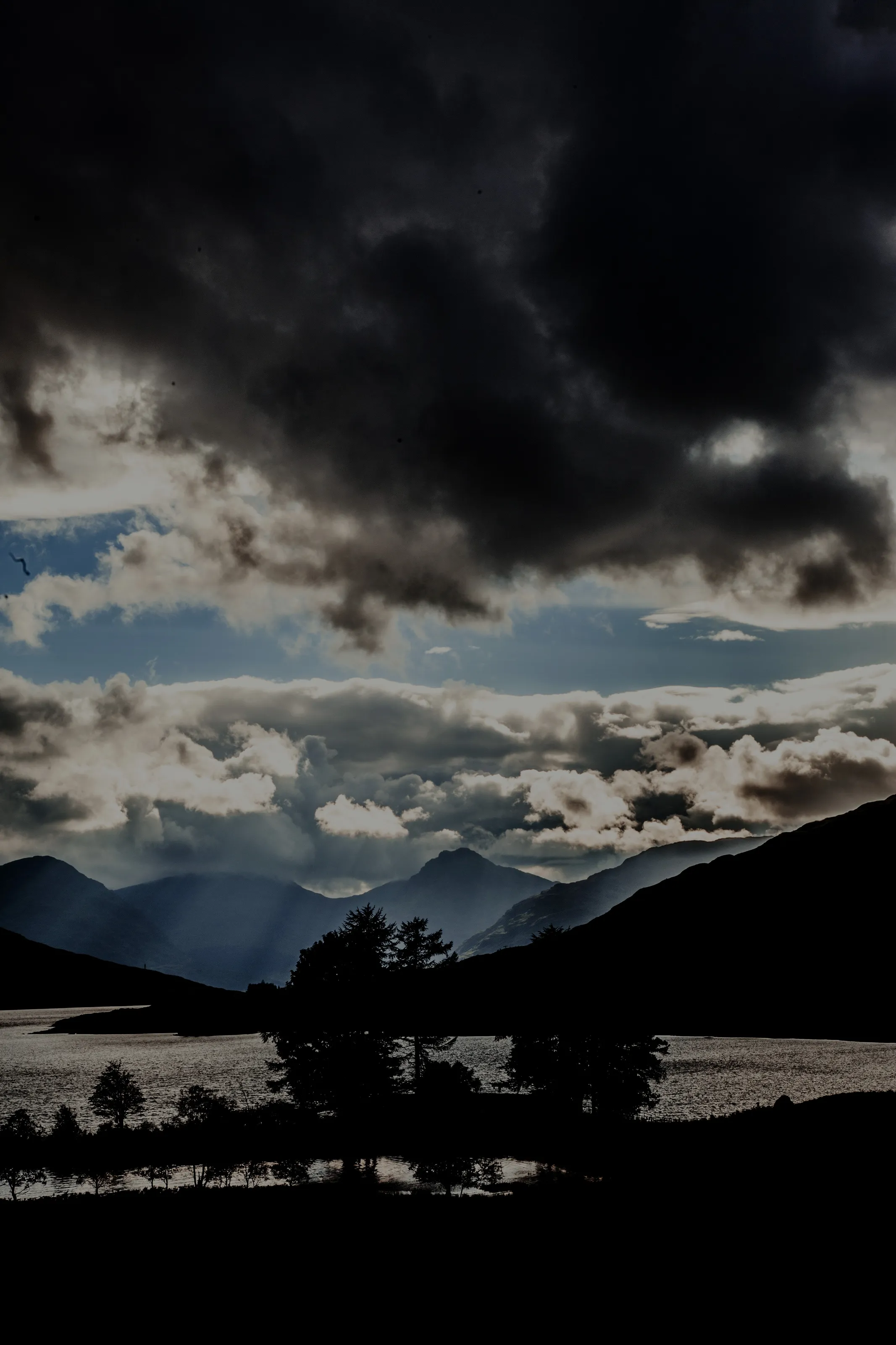 The Trossachs Scotland on a stormy evening