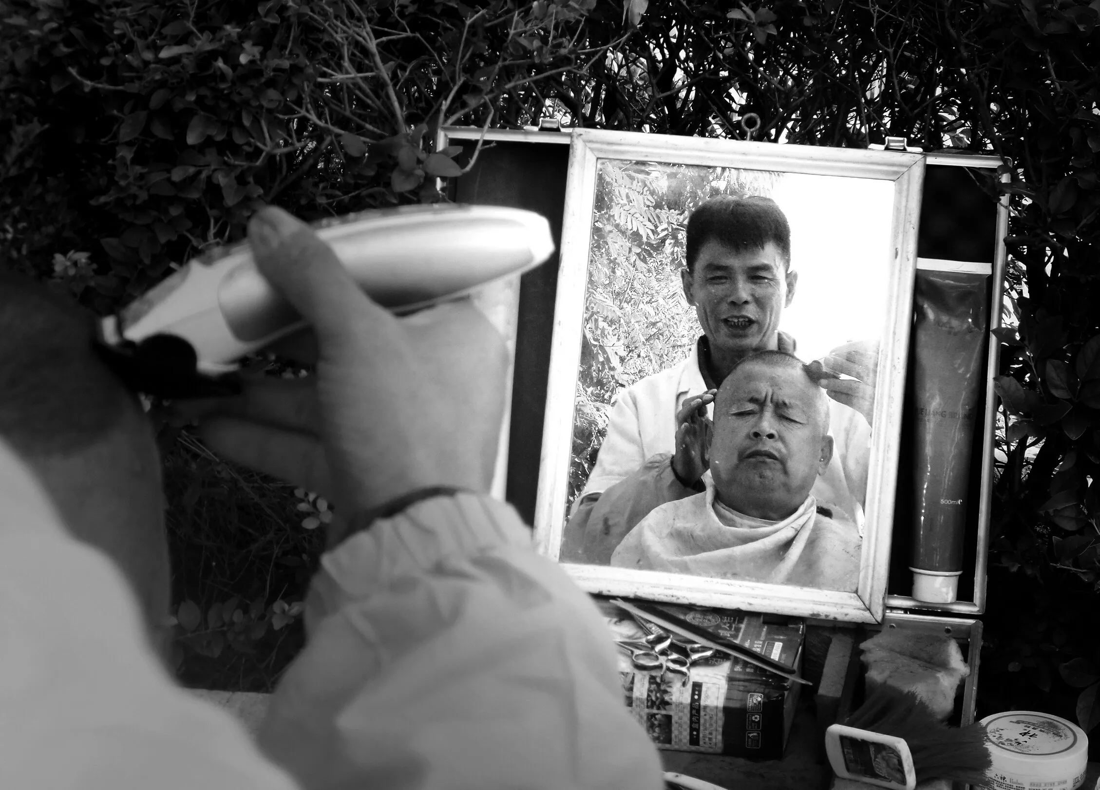 Roadside Barber Stall