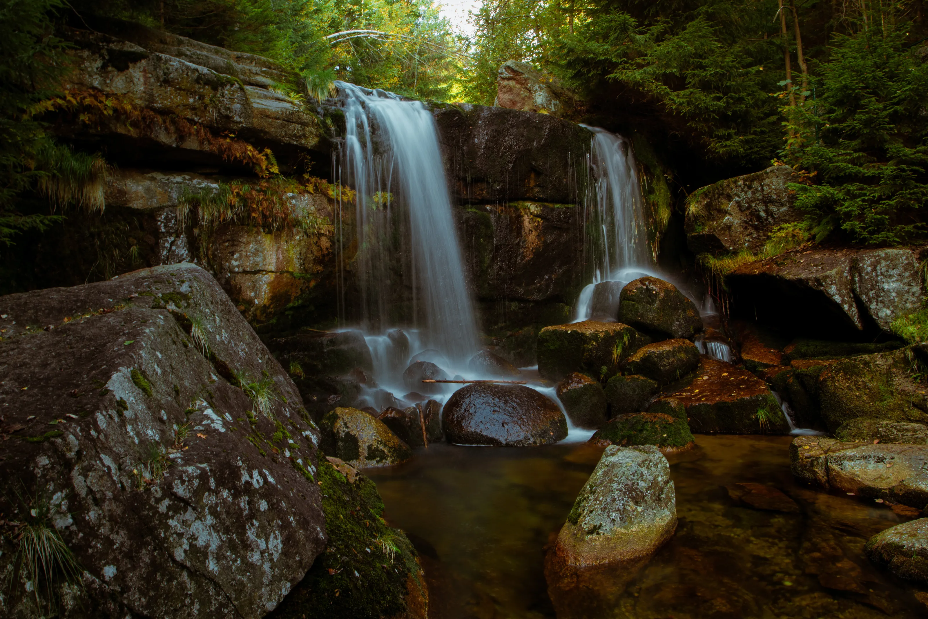 Jedlove waterfalls