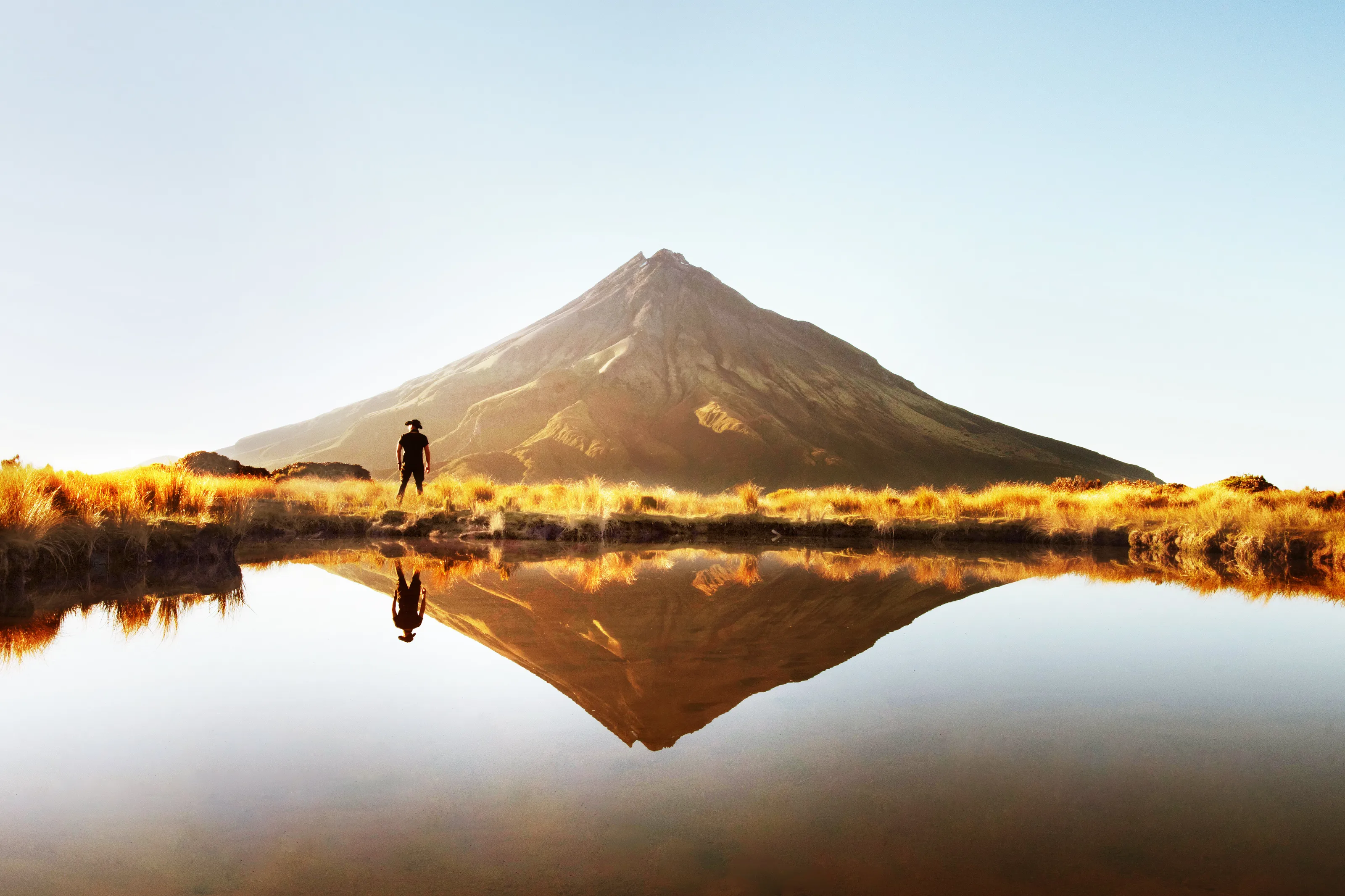 Morning Reflections at Pouakai Tarn, Taranaki, New Zealand