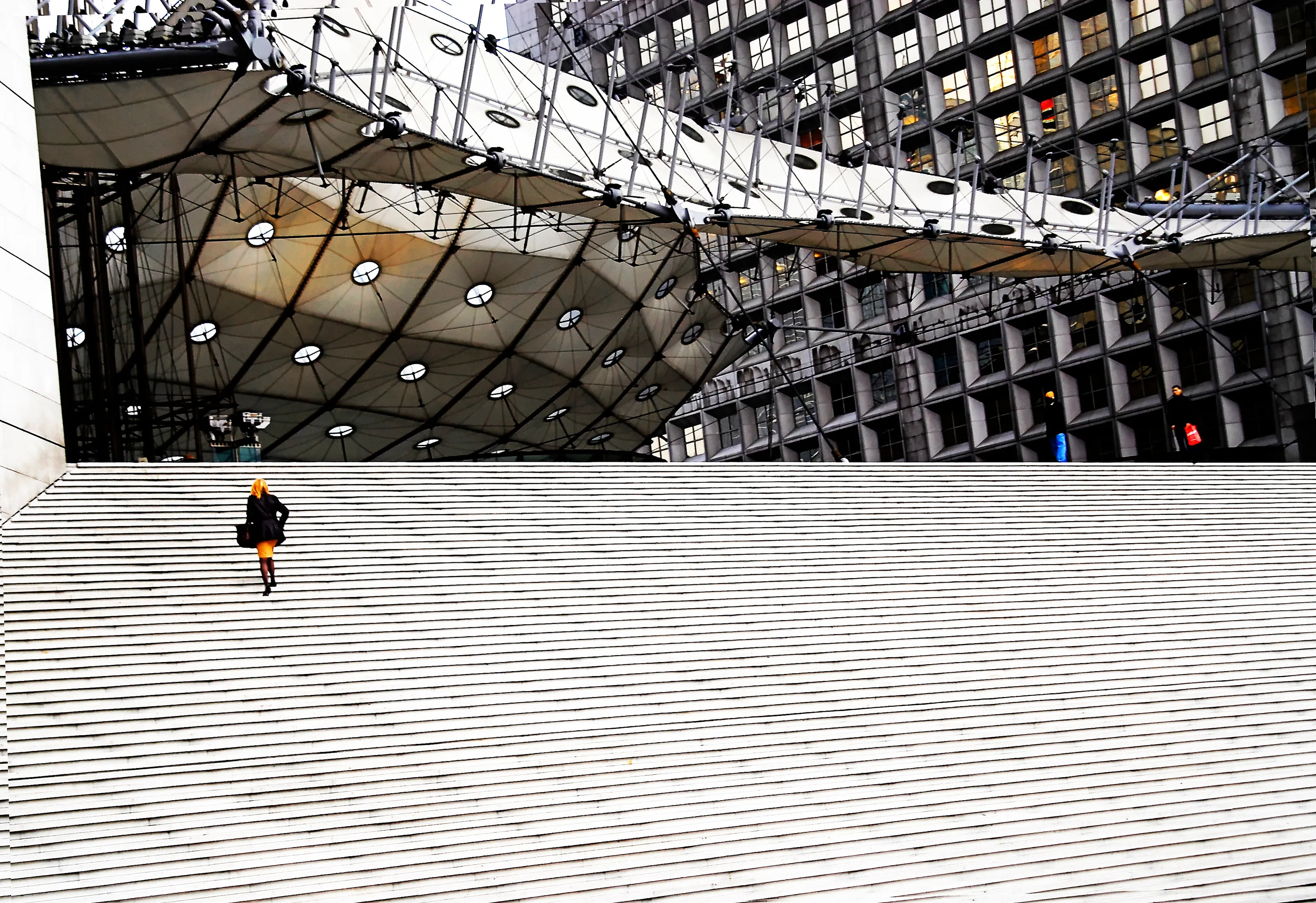 Girl on way to work