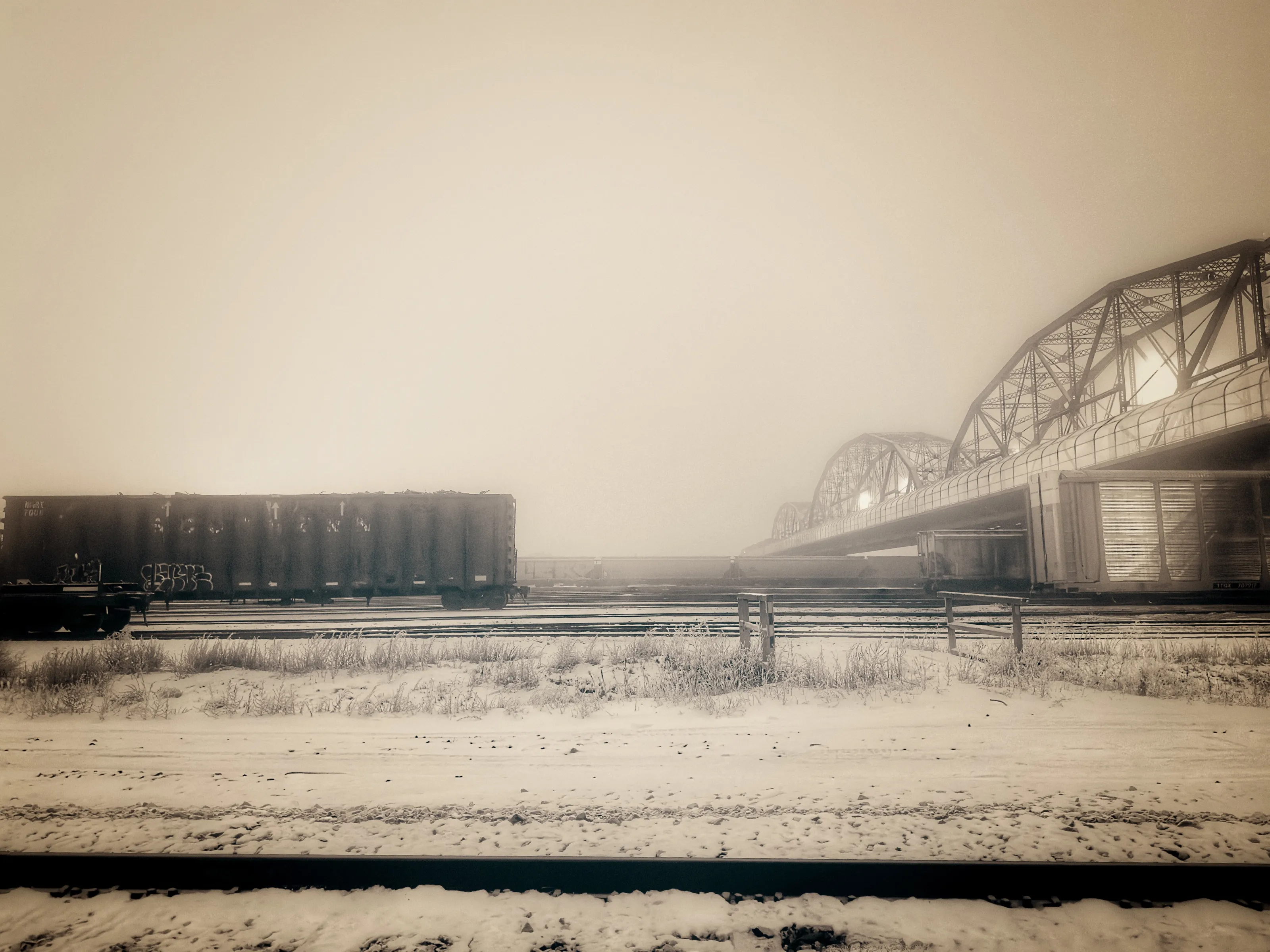 Arlington Bridge fading away