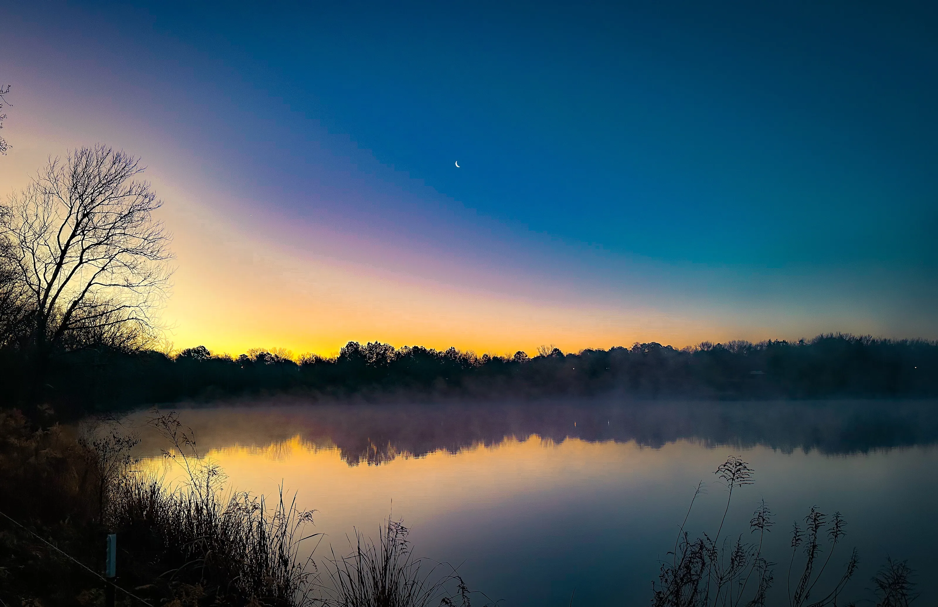 Blue sky sunrise