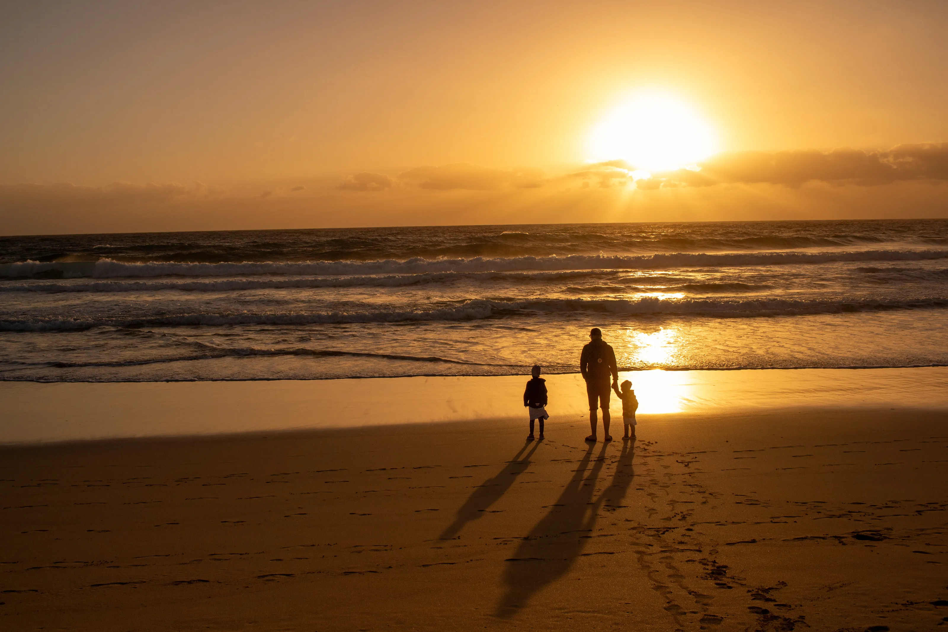 My loves: my family and the sunrise