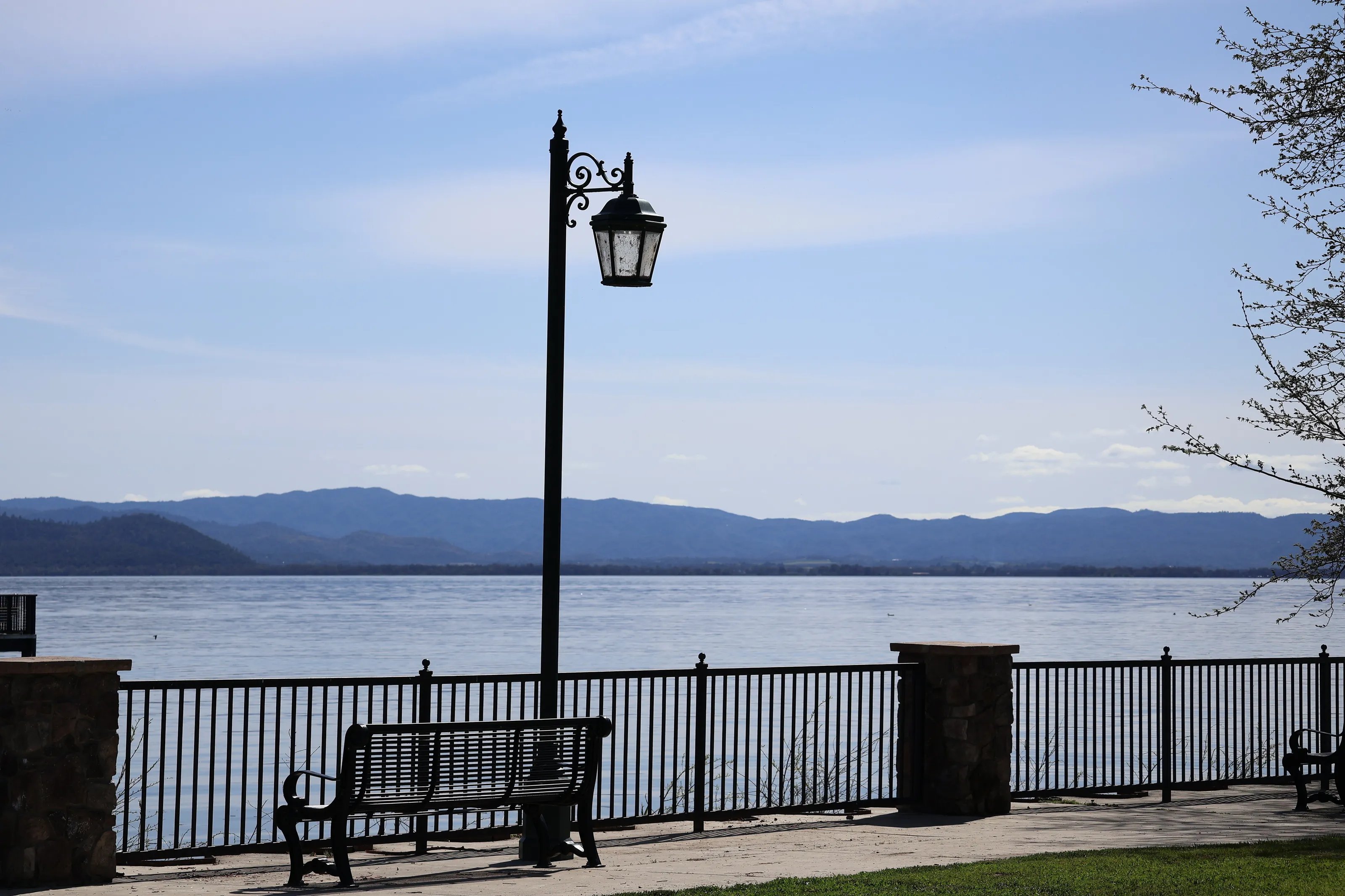 Lake side bench