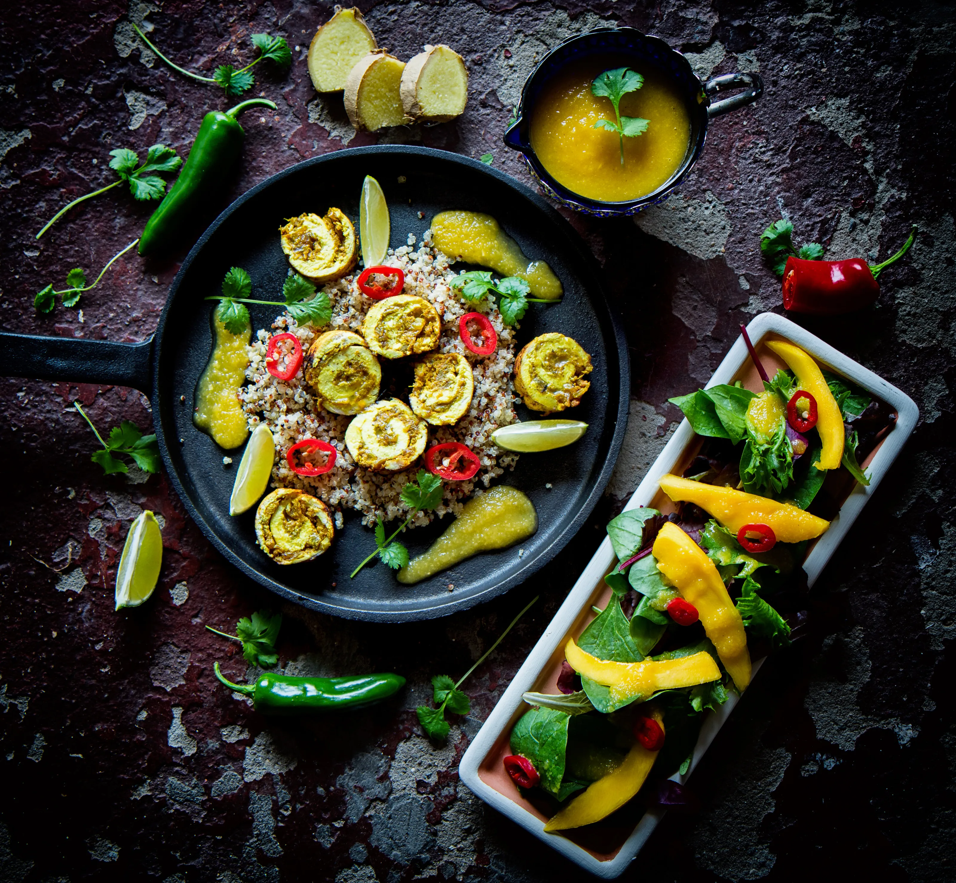 Spicy Chicken Roulade