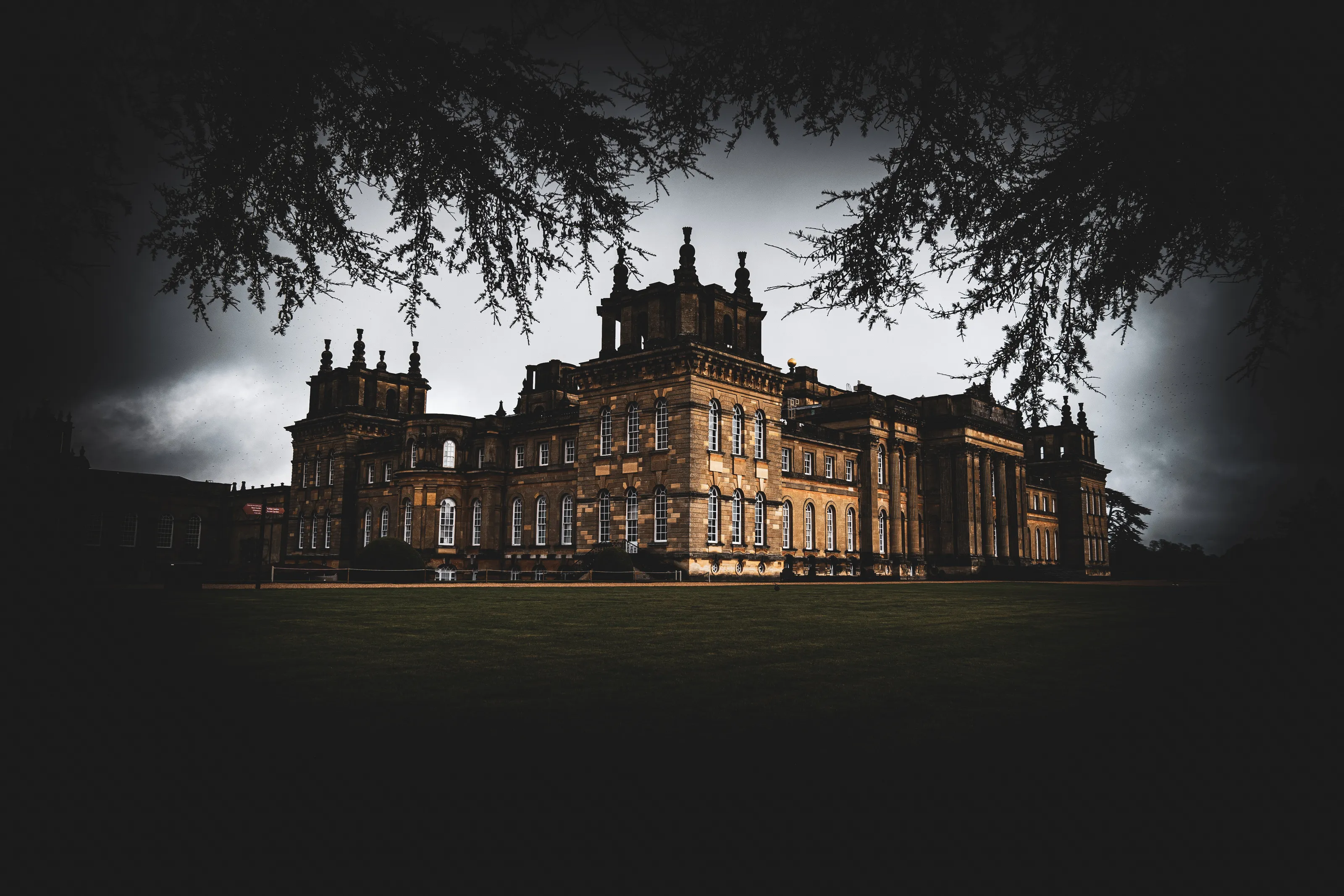 Blenheim Palace on a moody day
