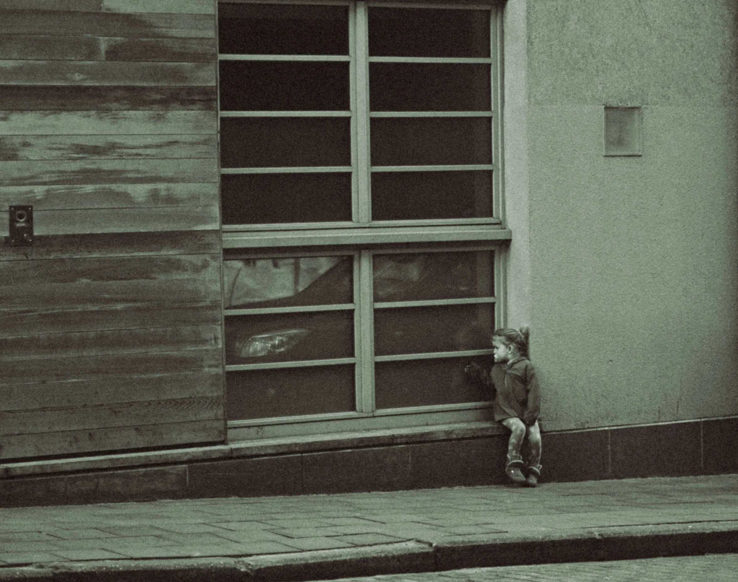 Lonely girl on the street