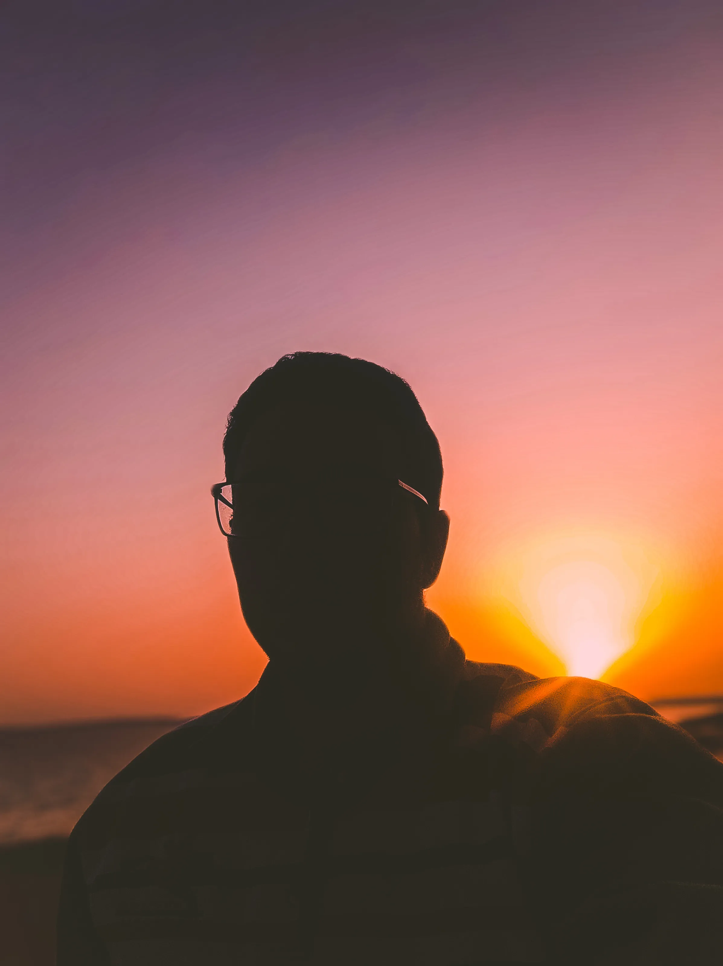 People at Sunrise and Sunset (in colour)