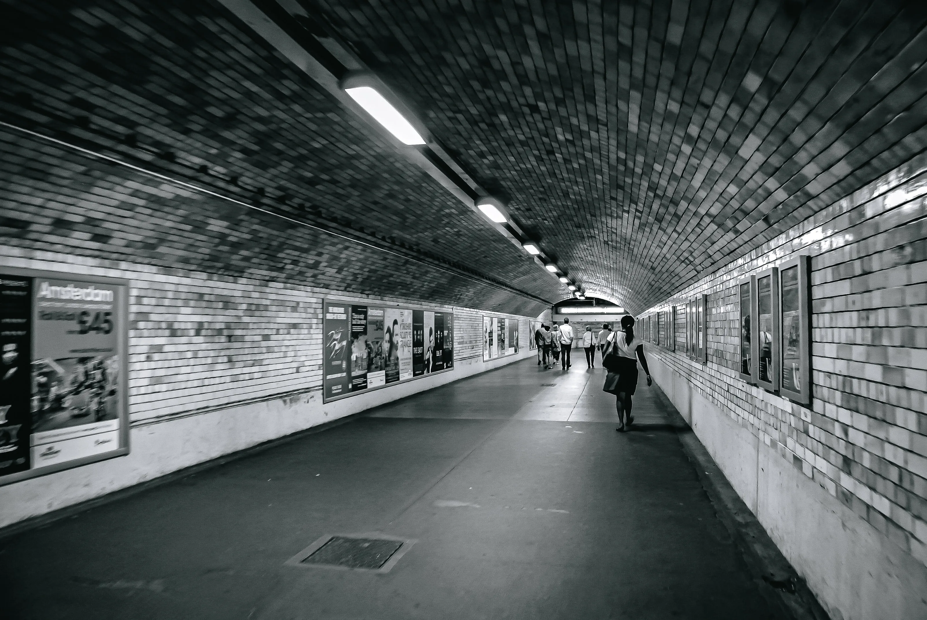 Summer in the Tube London UK near Knightsbridge.