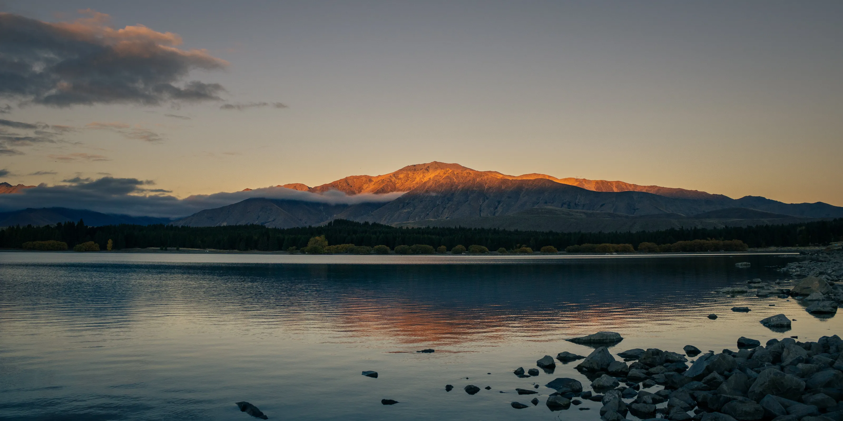Sun-kissed mountain