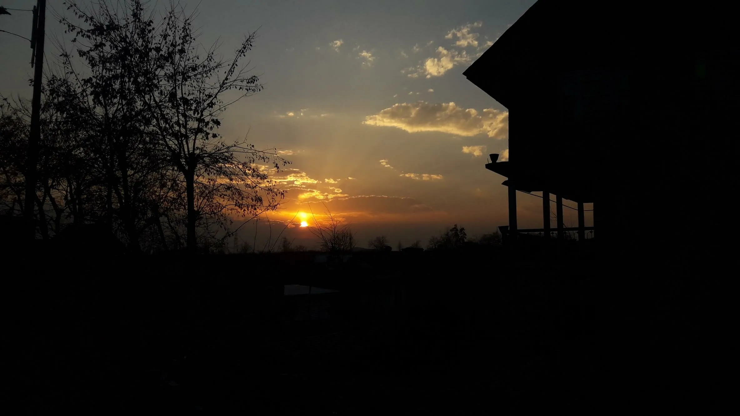 A beautiful scenery of a beautiful sunset in my neighborhood