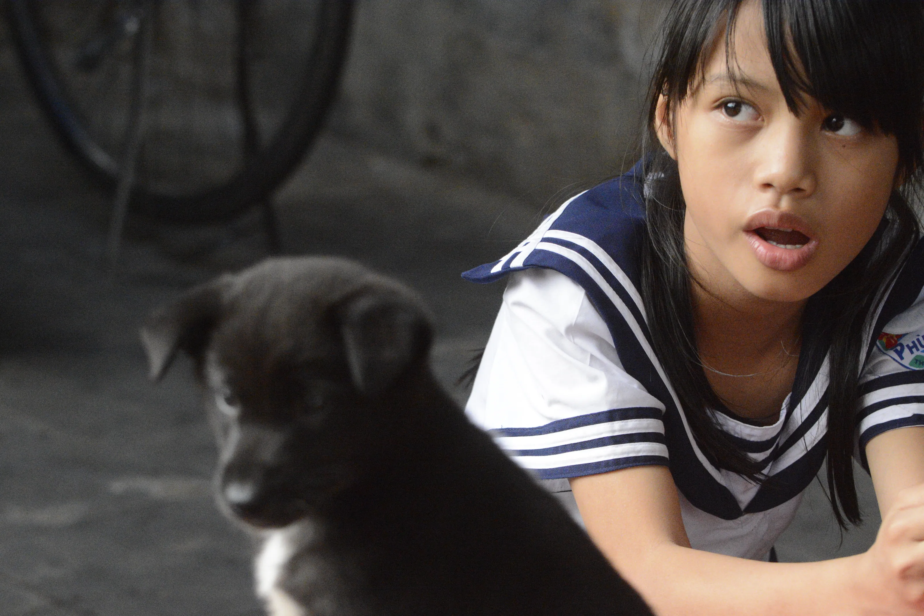 Girl and her dog