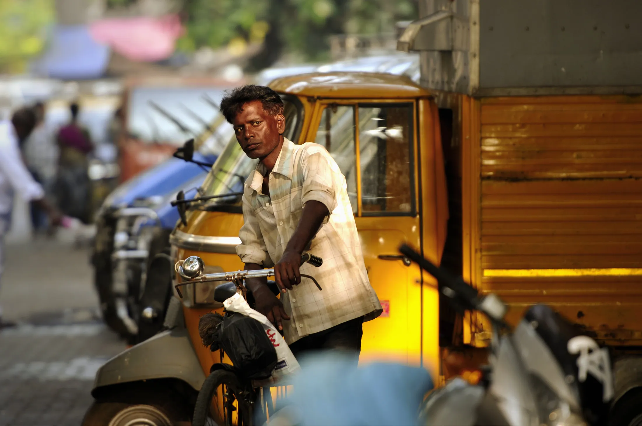 Indian man in the morning
