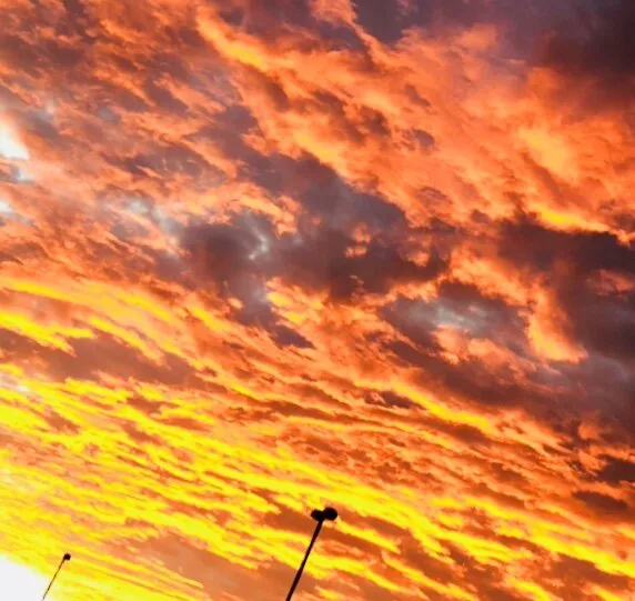 Fiery skies
