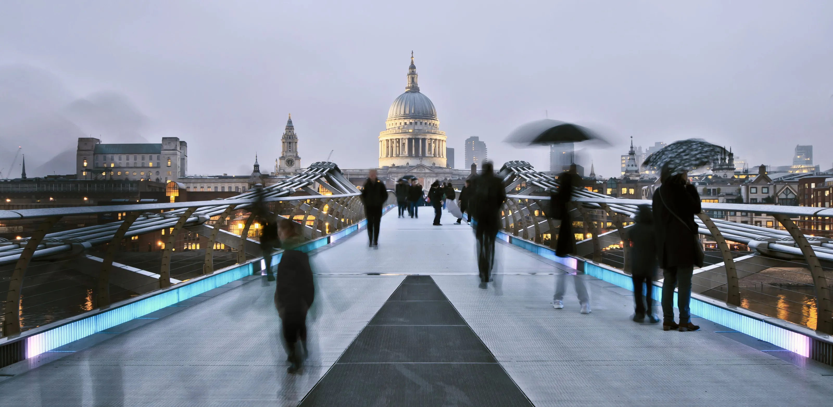 Rain on Millennium Bridge