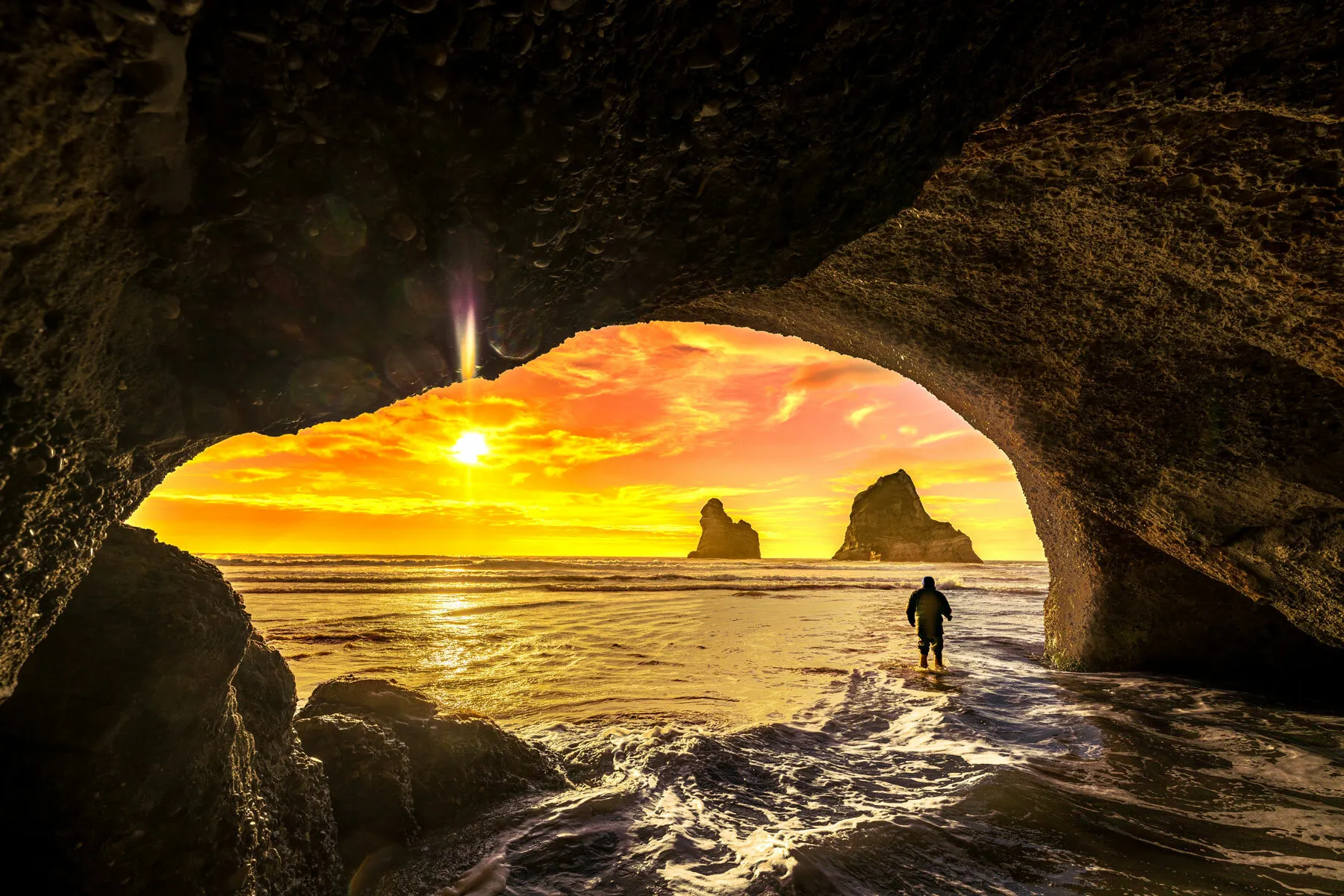 Man out of cave